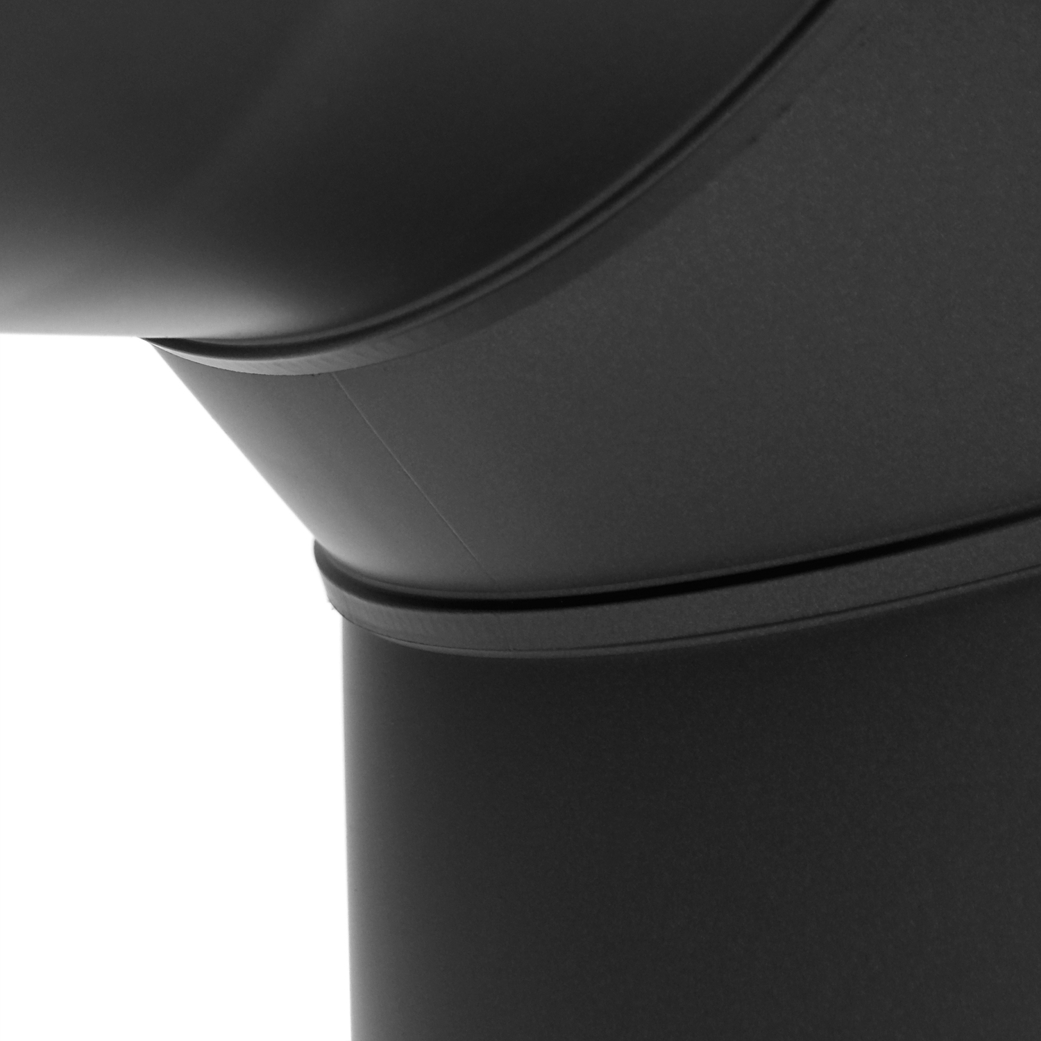 Raik Coltherm coude de tuyau de fumée 150mm noir double paroi 90° sans porte pour tuyau de fumée / conduit de fumée
