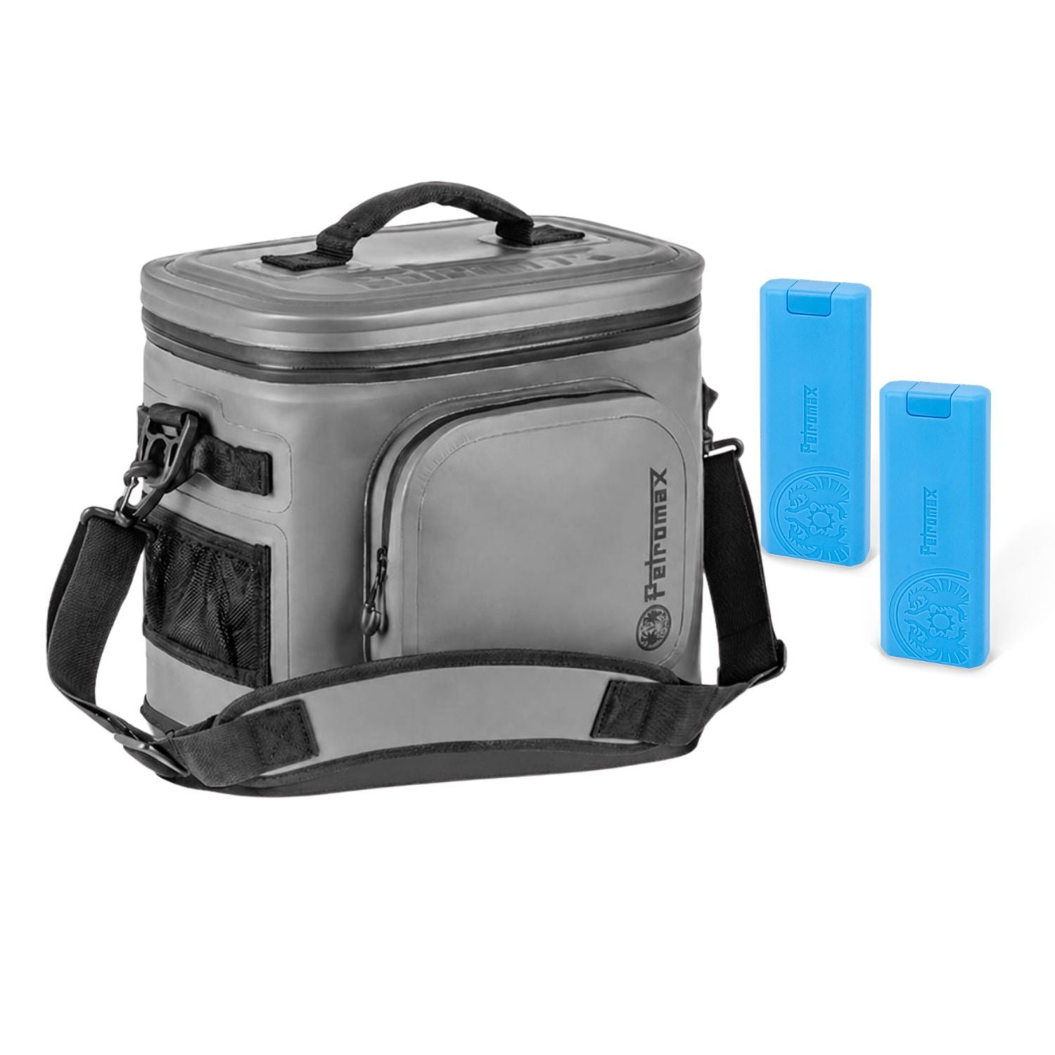 Petromax Kühltasche 8 Liter Grau mit 2 Kühlakkus