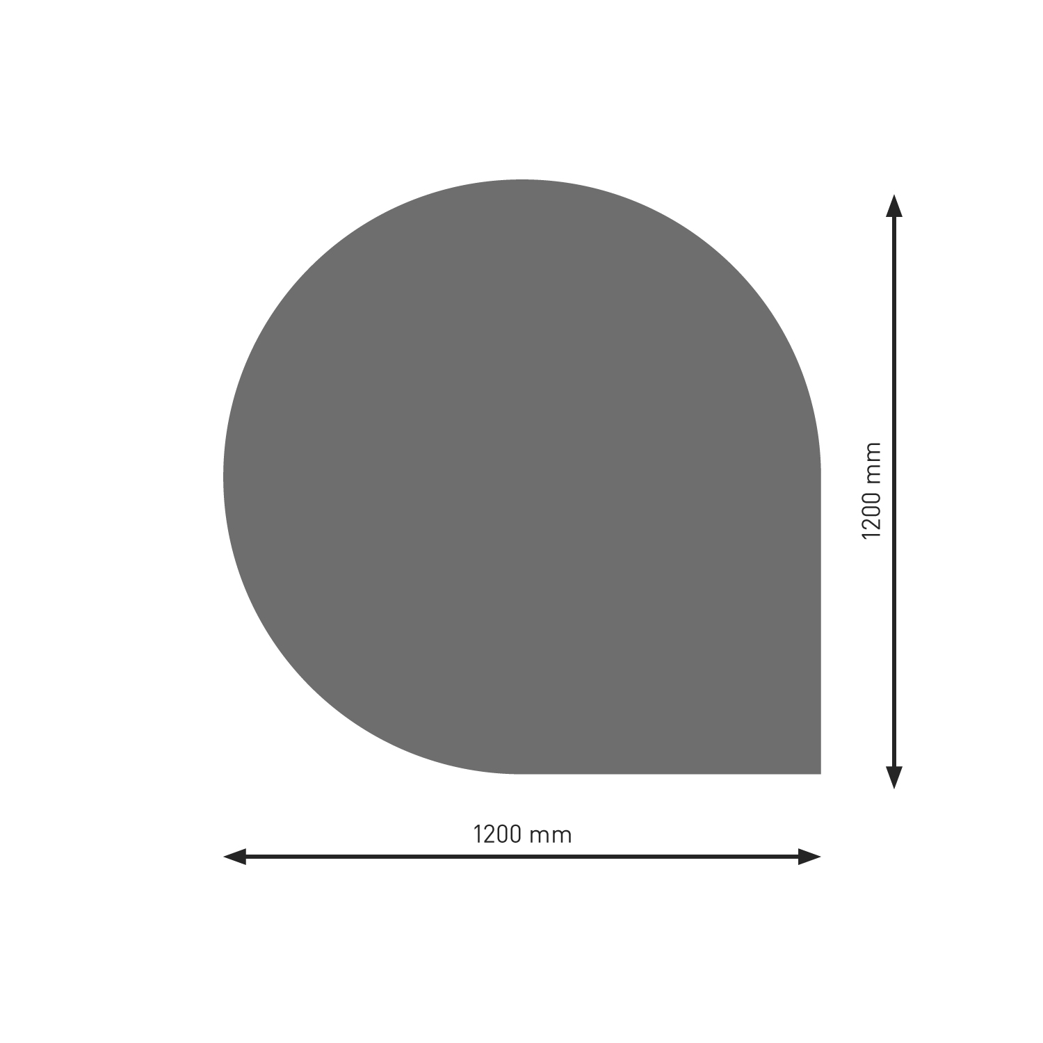 Plaque de sol Raik B6 gouttes gris coulé revêtement en poudre 1200 x 1200 mm