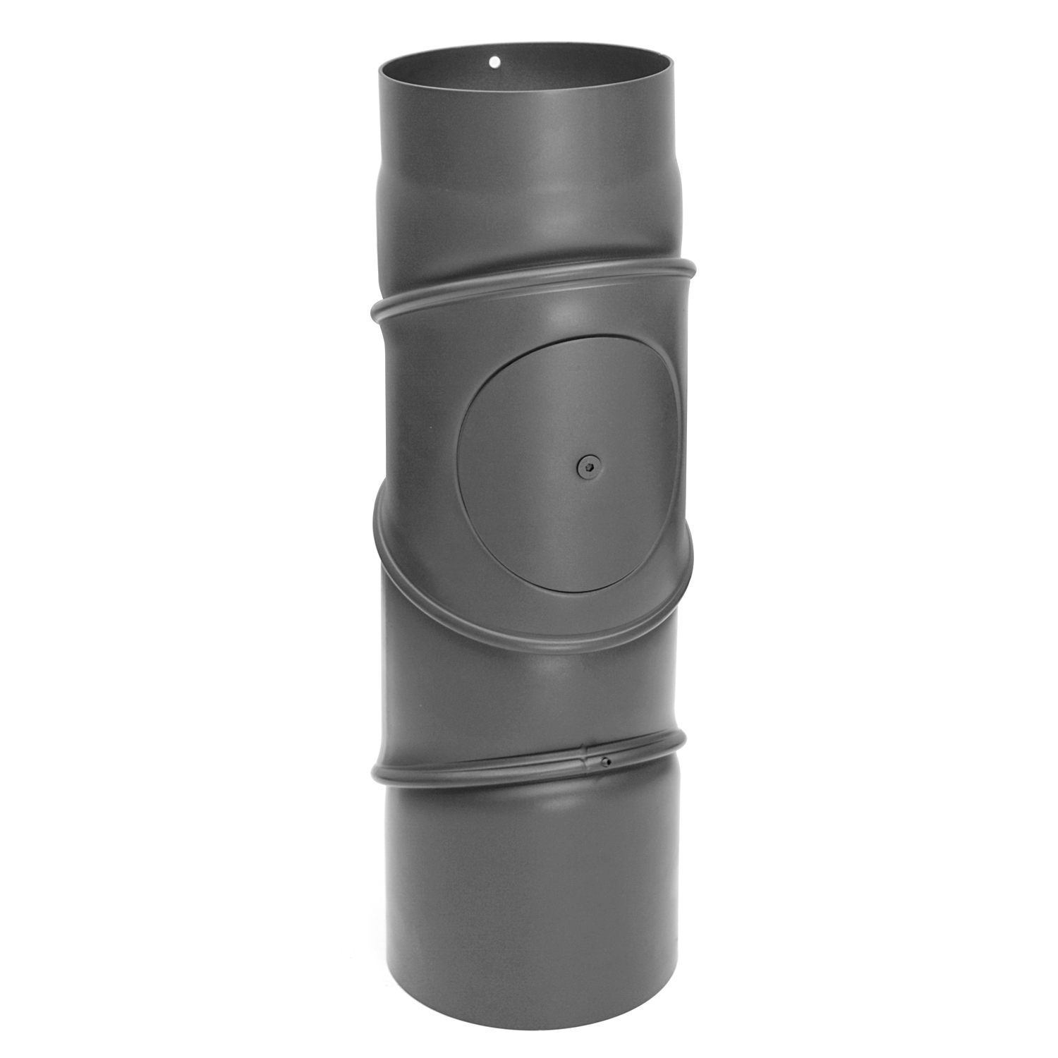 Raik Basic coude multiple de tuyau de fumée 150mm gris fonte avec porte – 4 pièces pour tuyau de fumée / conduit de fumée