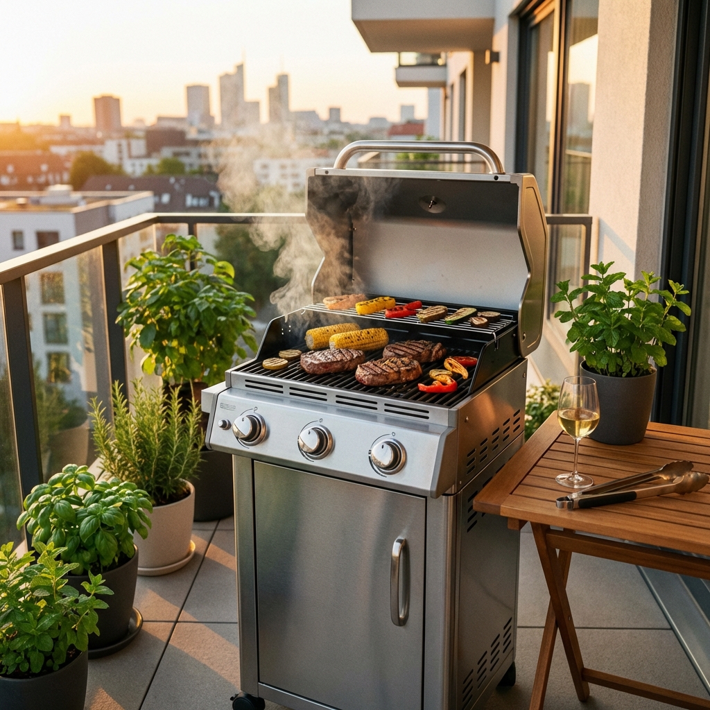 Grillen-auf-dem-Balkon-Regeln-Geraete-und-Tipps