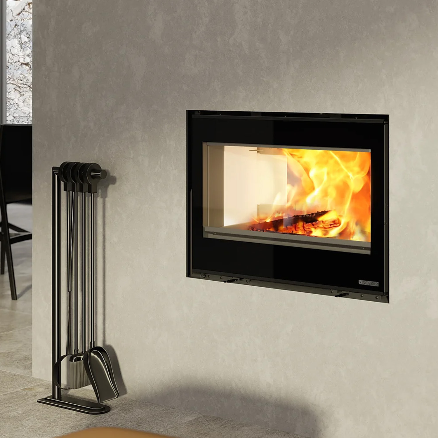 La Nordica INSERTO 80 H56 LEAN Kamineinsatz Stahl Schwarz
