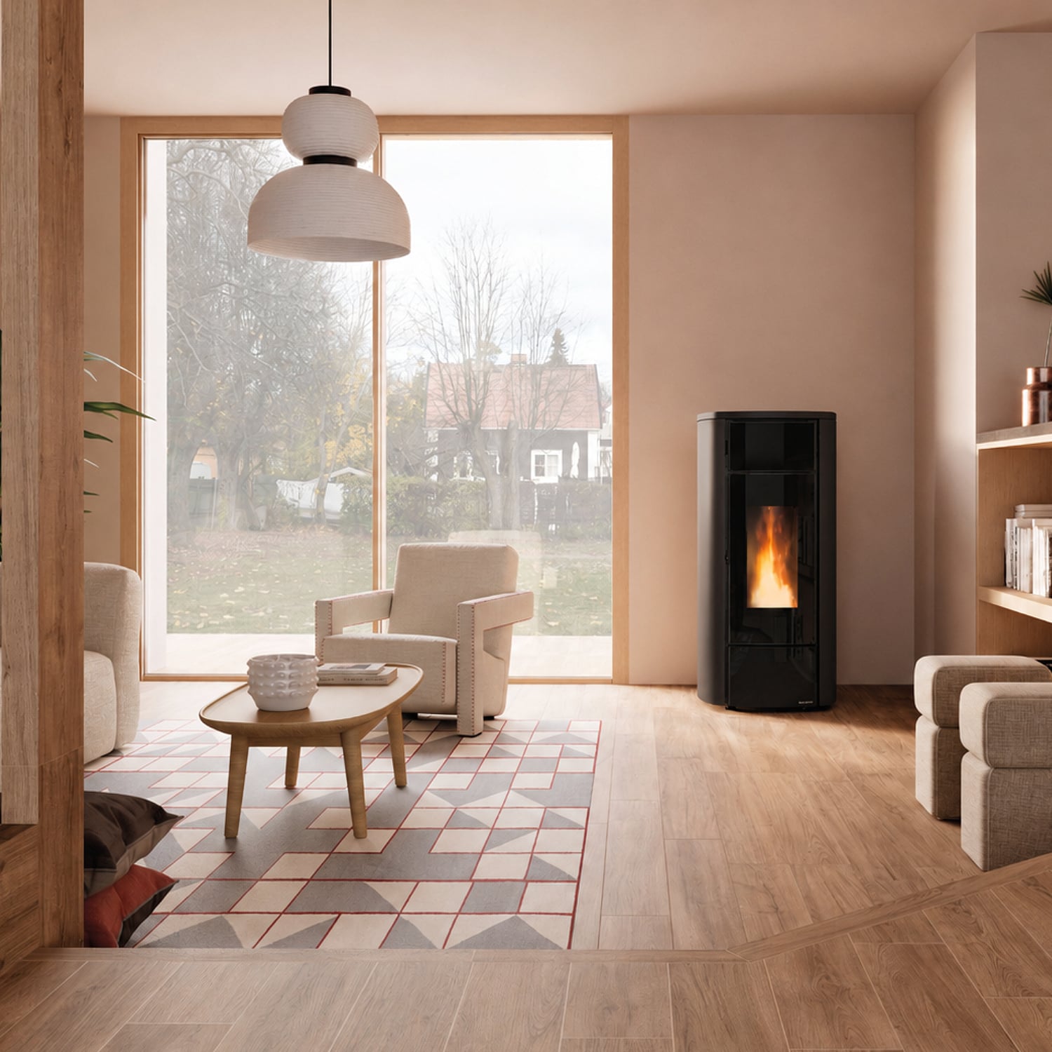 Extraflame Miriana Idro H23 Poêle à granulés bouilleur noir Evolution Line