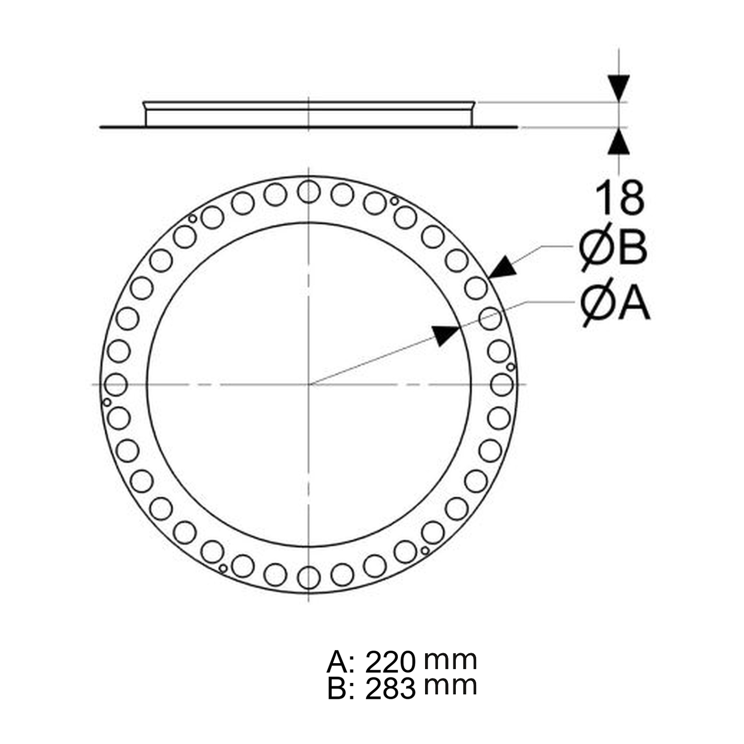 Schiedel ICS Regenrosette für Wanddurchführung Ø130 mm doppelwandig glänzend
