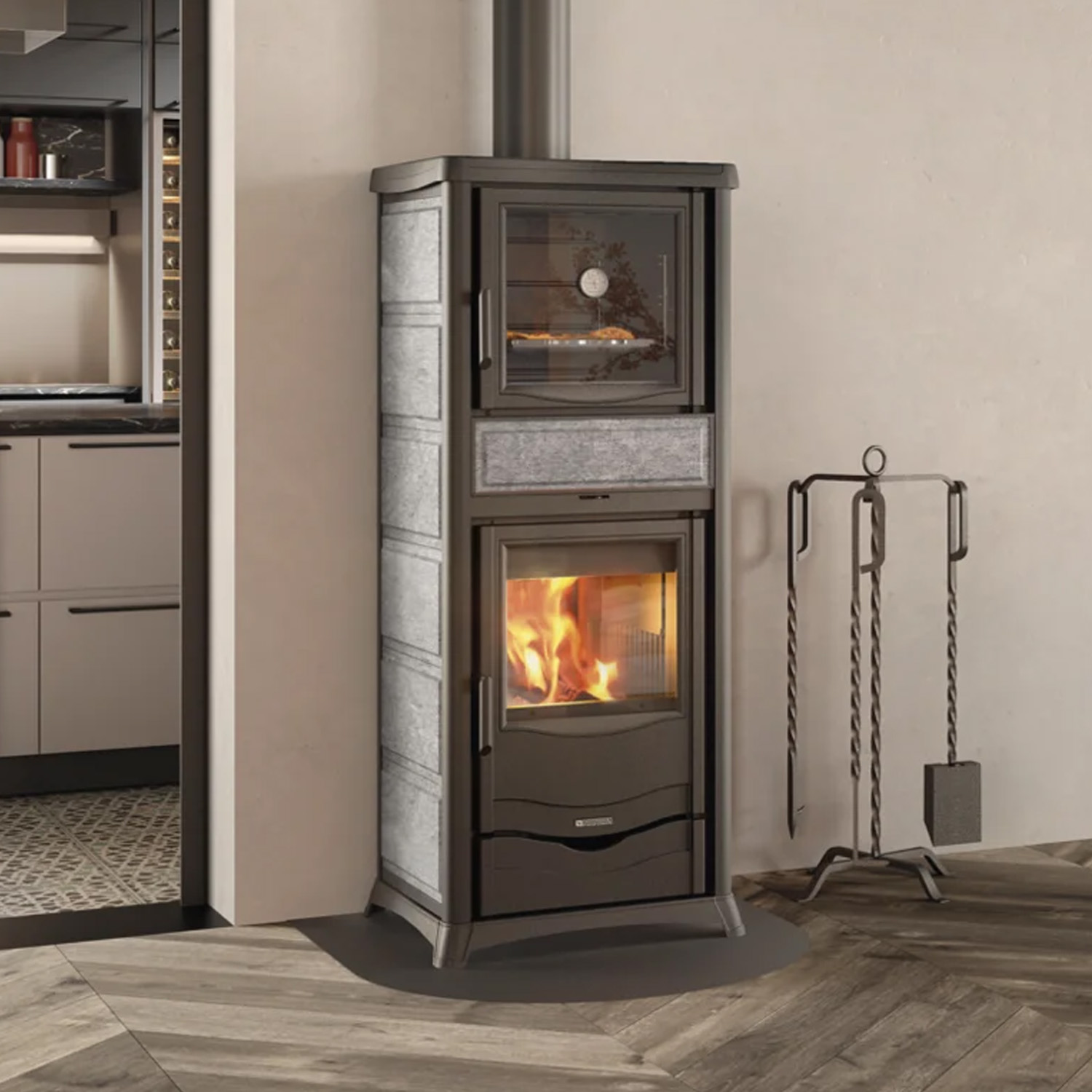 La Nordica T.ROSSELLA PLUS FORNO DSA.16 PETRA - Naturstein Kaminofen