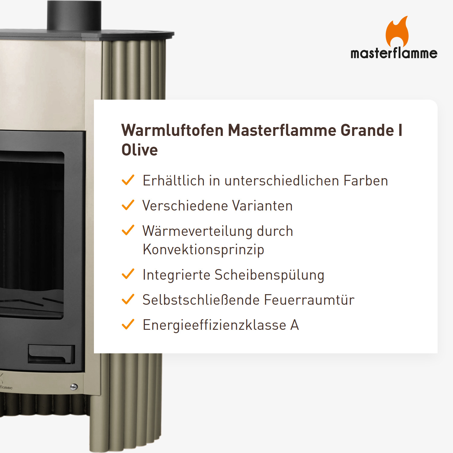 Warmluftofen Masterflamme Grande I Olive
