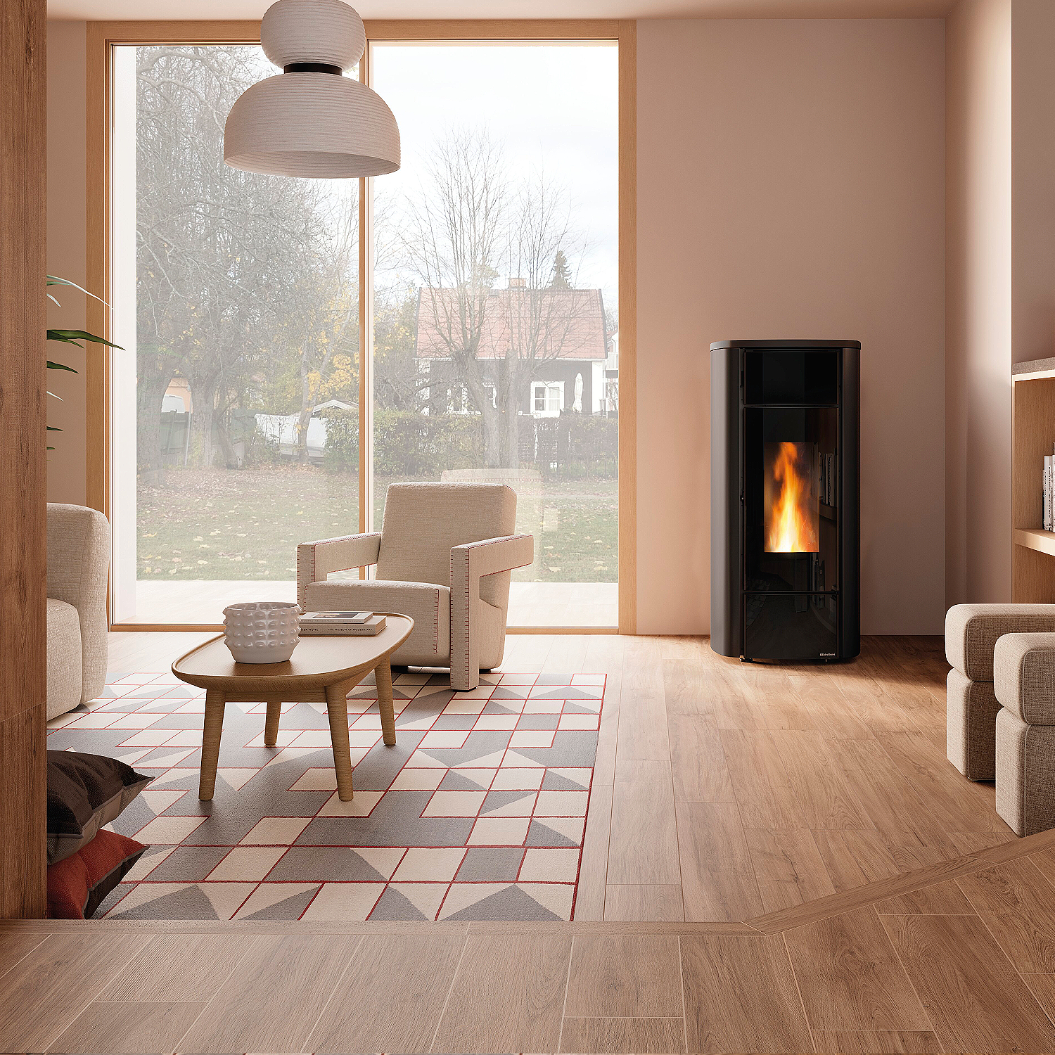 Extraflame Miriana Idro H20 Poêle à granulés bouilleur noir Evolution Line