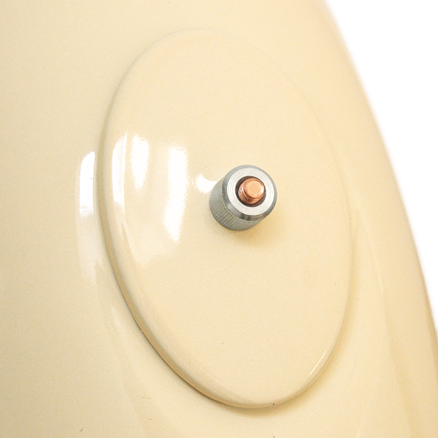 Coude de conduit de fumée Raik / Coude de tuyau de poêle émaillé 150 mm - Coude 90° lisse ivoire avec ouverture de nettoyage