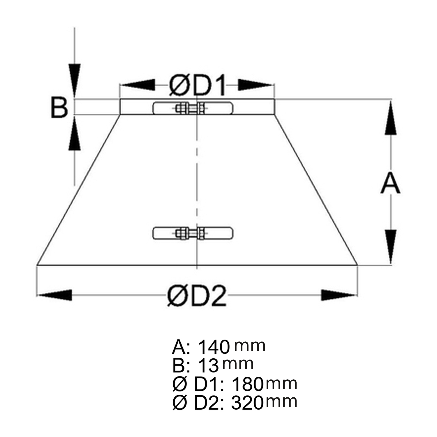 Schiedel Regenkragen H=140 mm Ø130 mm glänzend