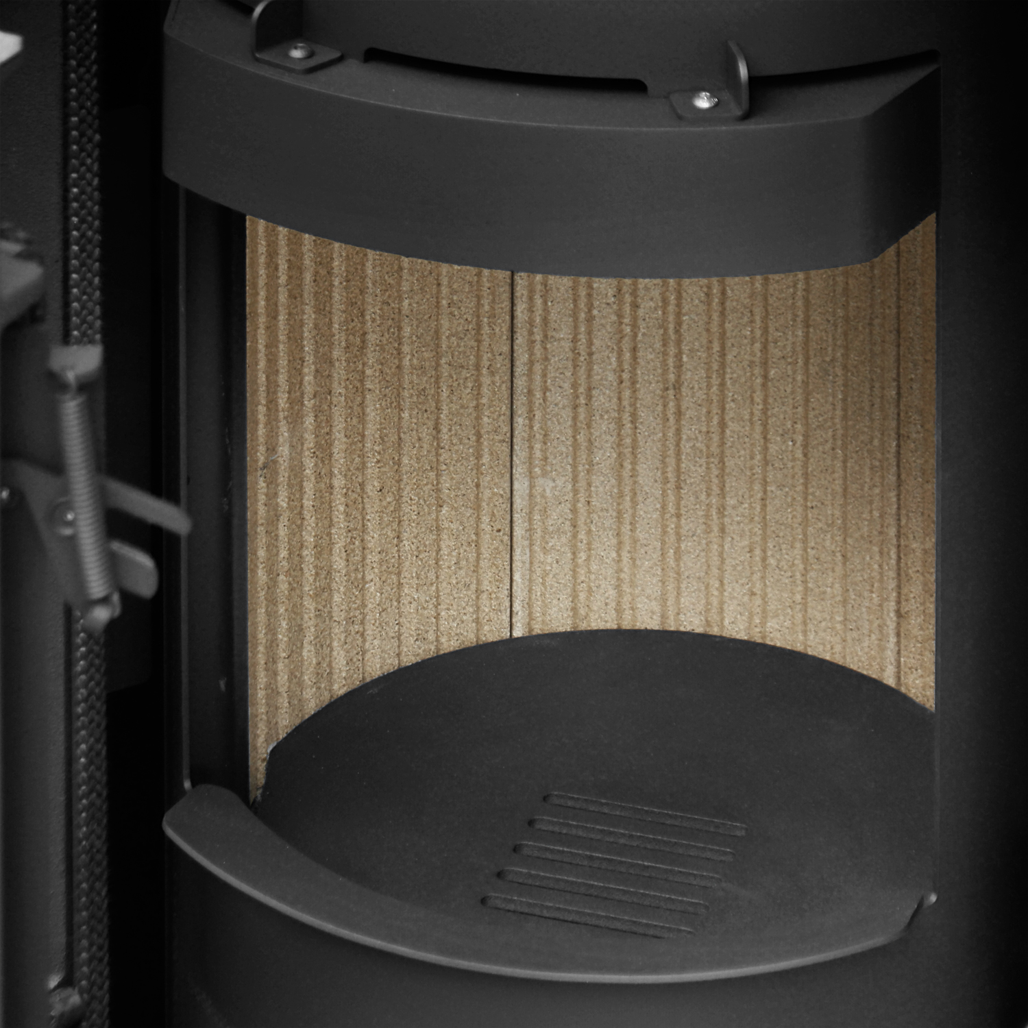 Justus Faro 2.0 Kaminofen Stahl Schwarz mit Glas-Abdeckplatte