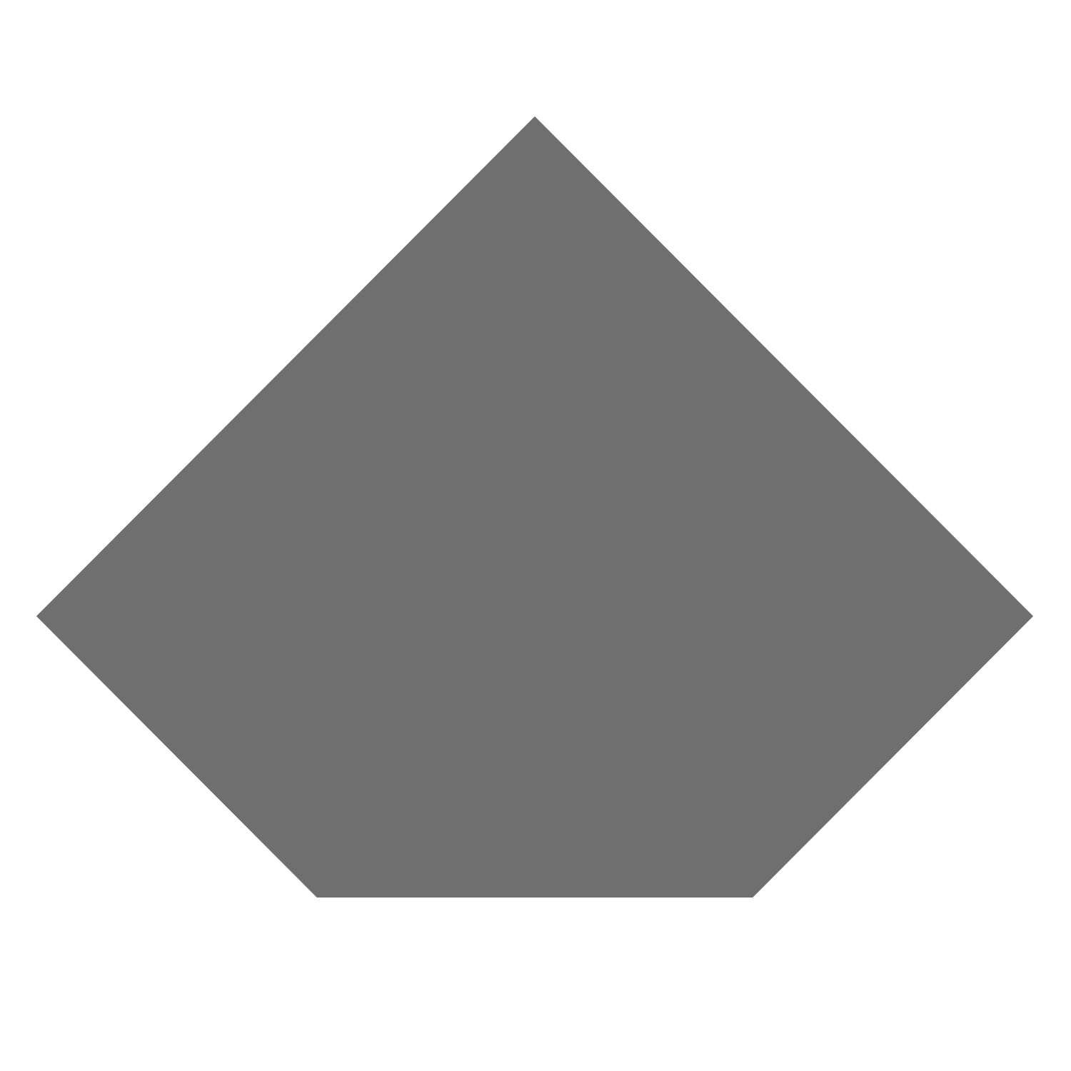 Raik Bodenplatte B5 Diamant gussgrau pulverbeschichtet 1100 x 1100 mm