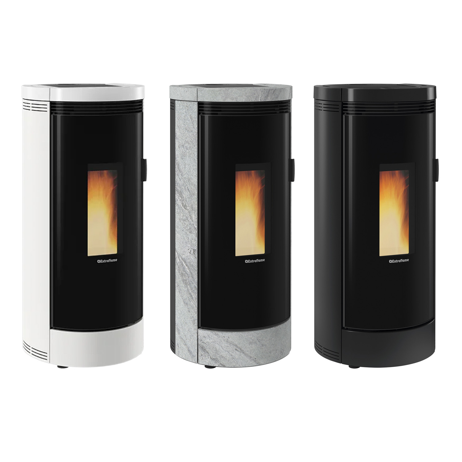 Extraflame Prestige Line Debby Evo Pelletofen Stahl Weiß