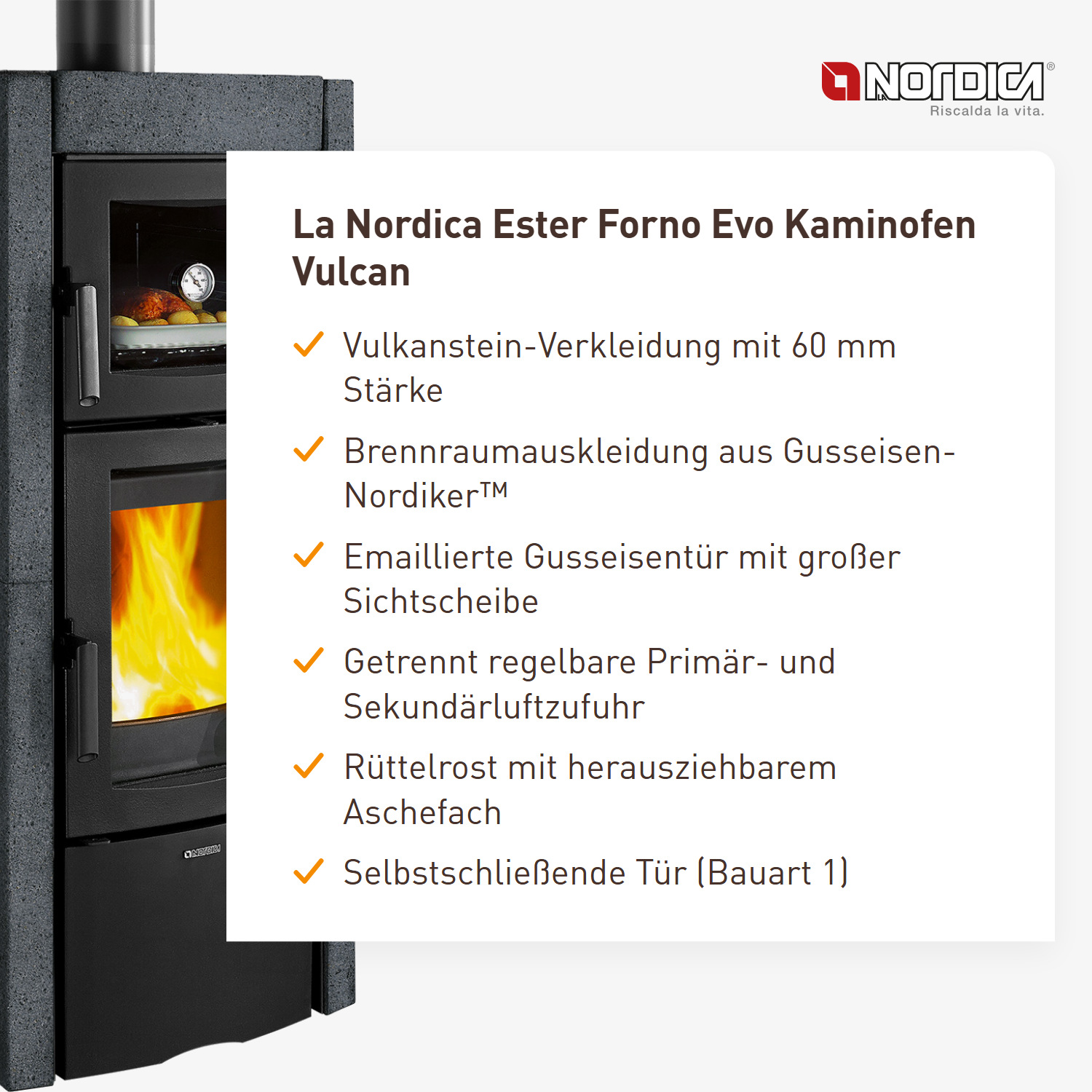 La Nordica Ester Forno Evo Kaminofen Vulcan
