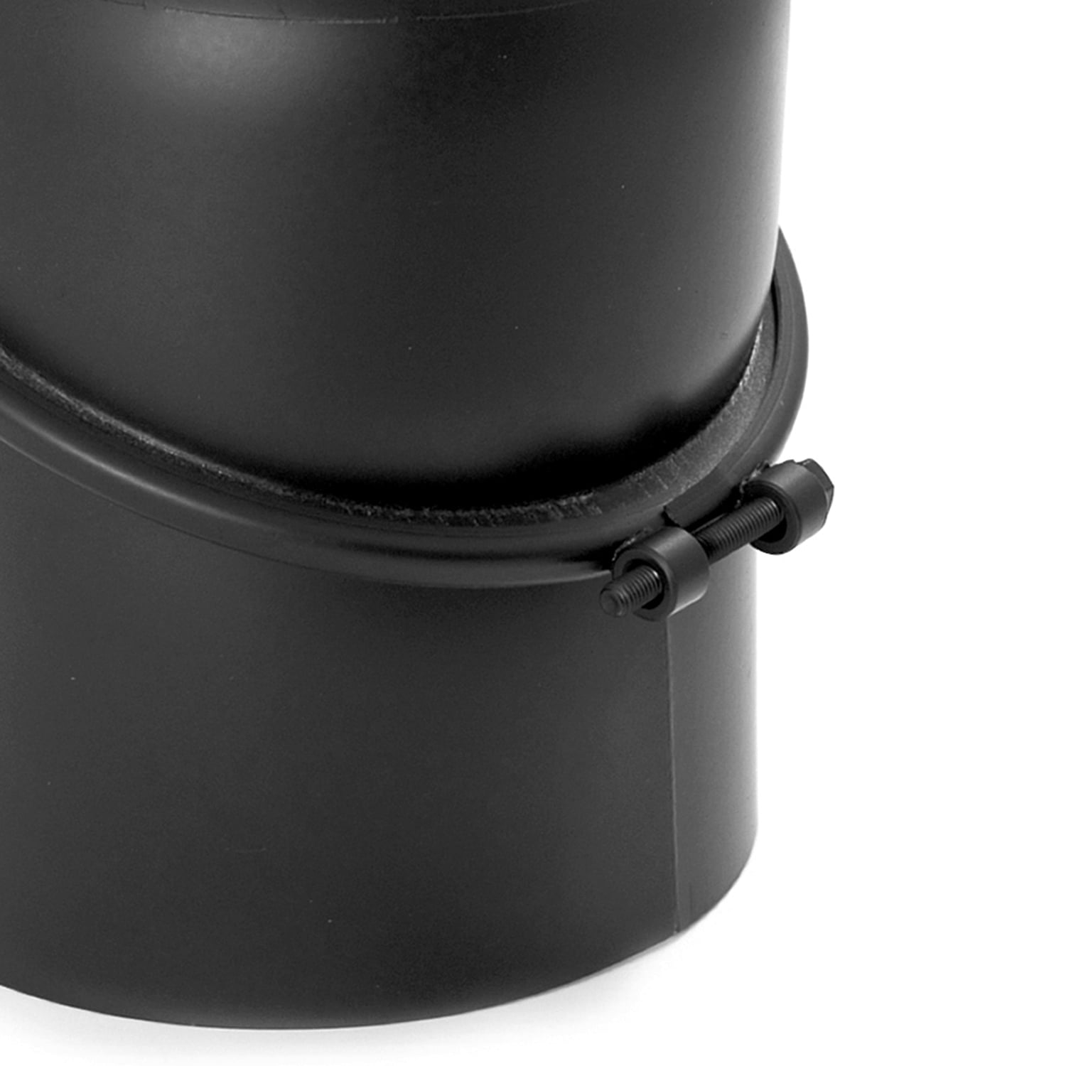 Raik Basic Rauchrohrbogen 160mm schwarz 0–45° ohne Tür für Rauchrohr / Ofenrohr
