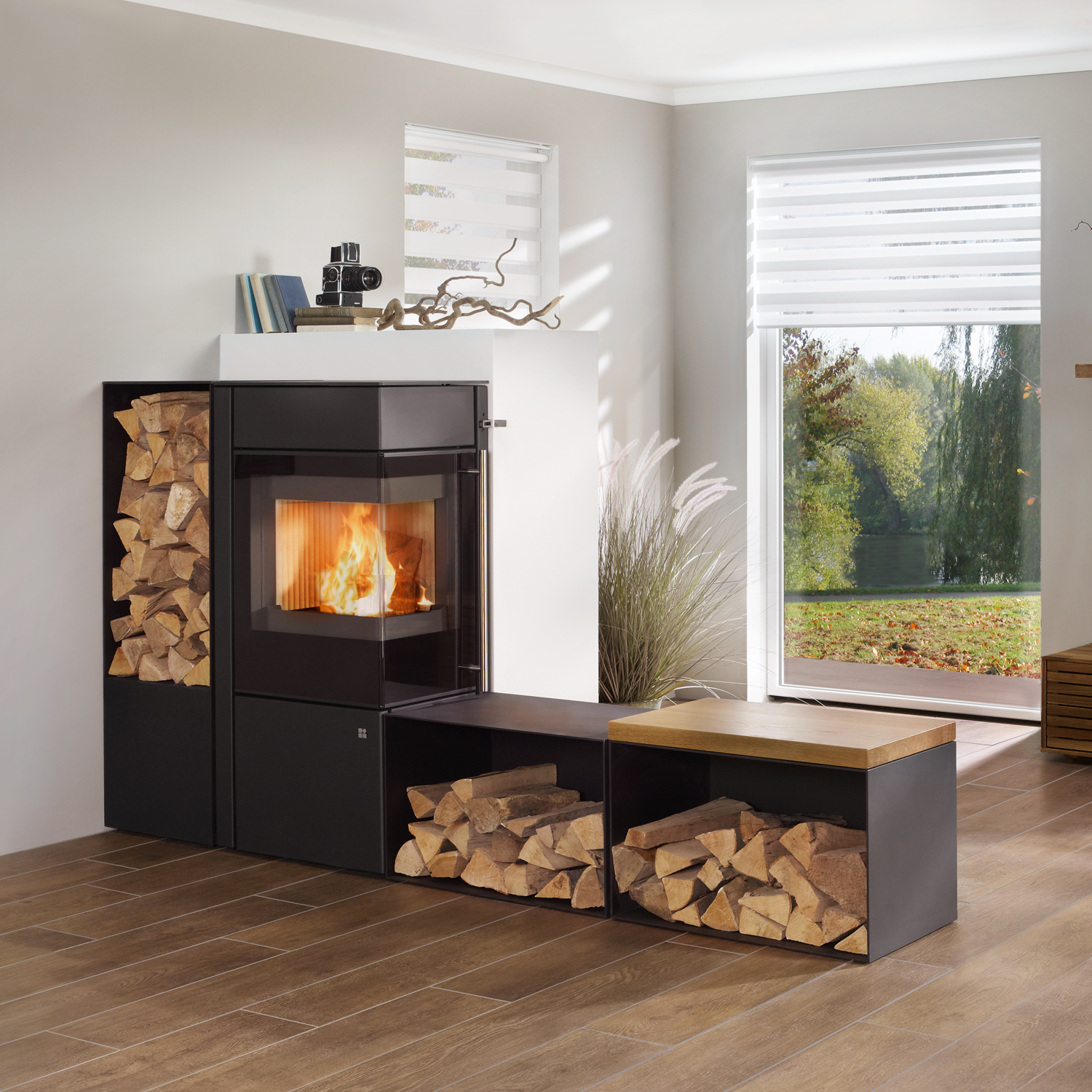 Étagère en bois Olsberg à droite
