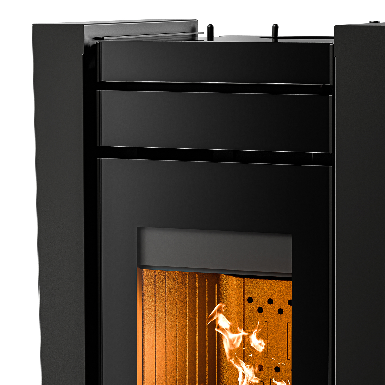Thermorossi Creo Wood Kaminofen Stahl Schwarz Matt