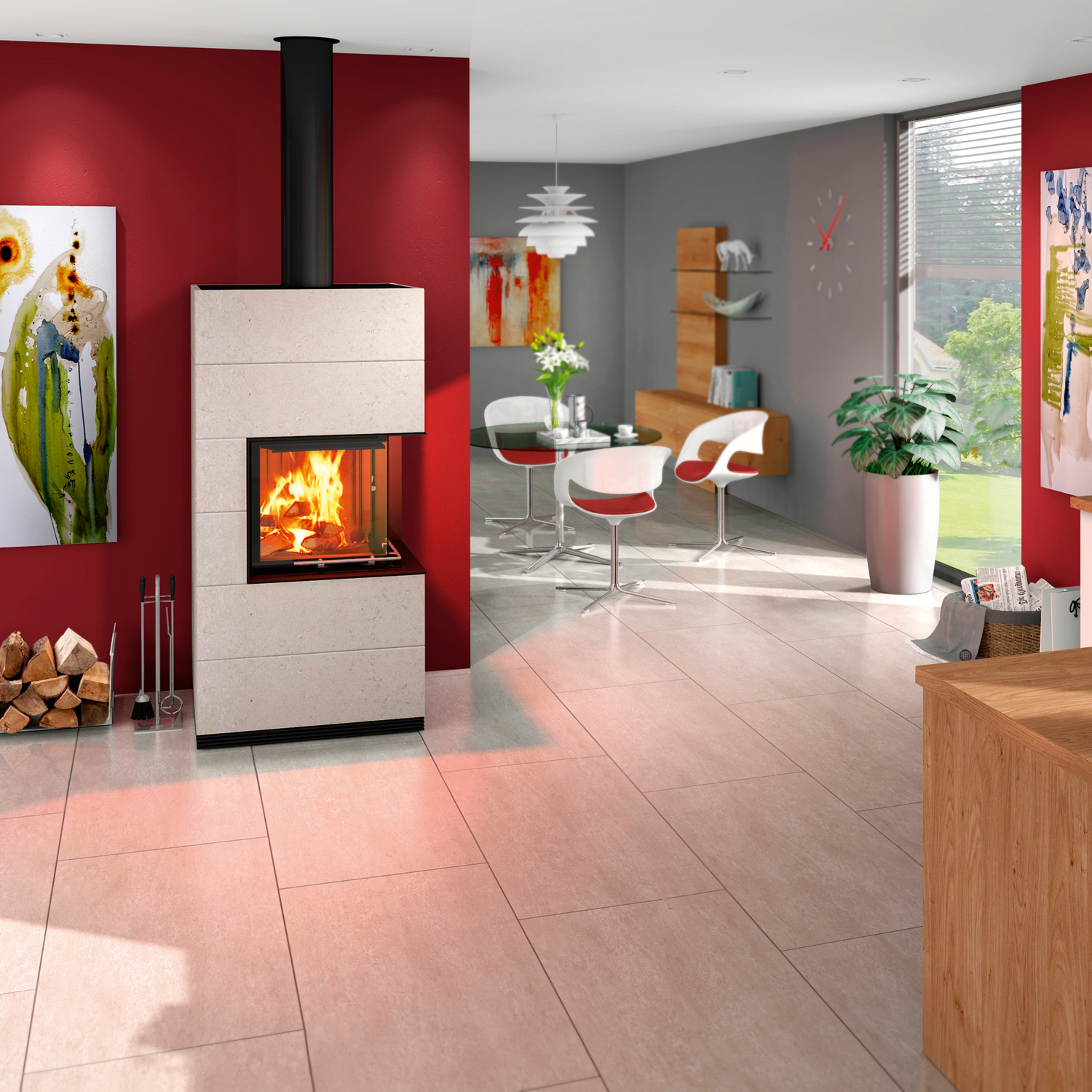 Kit de cheminée Spartherm SIM 2/2/Mini 2LRh-4S Nature