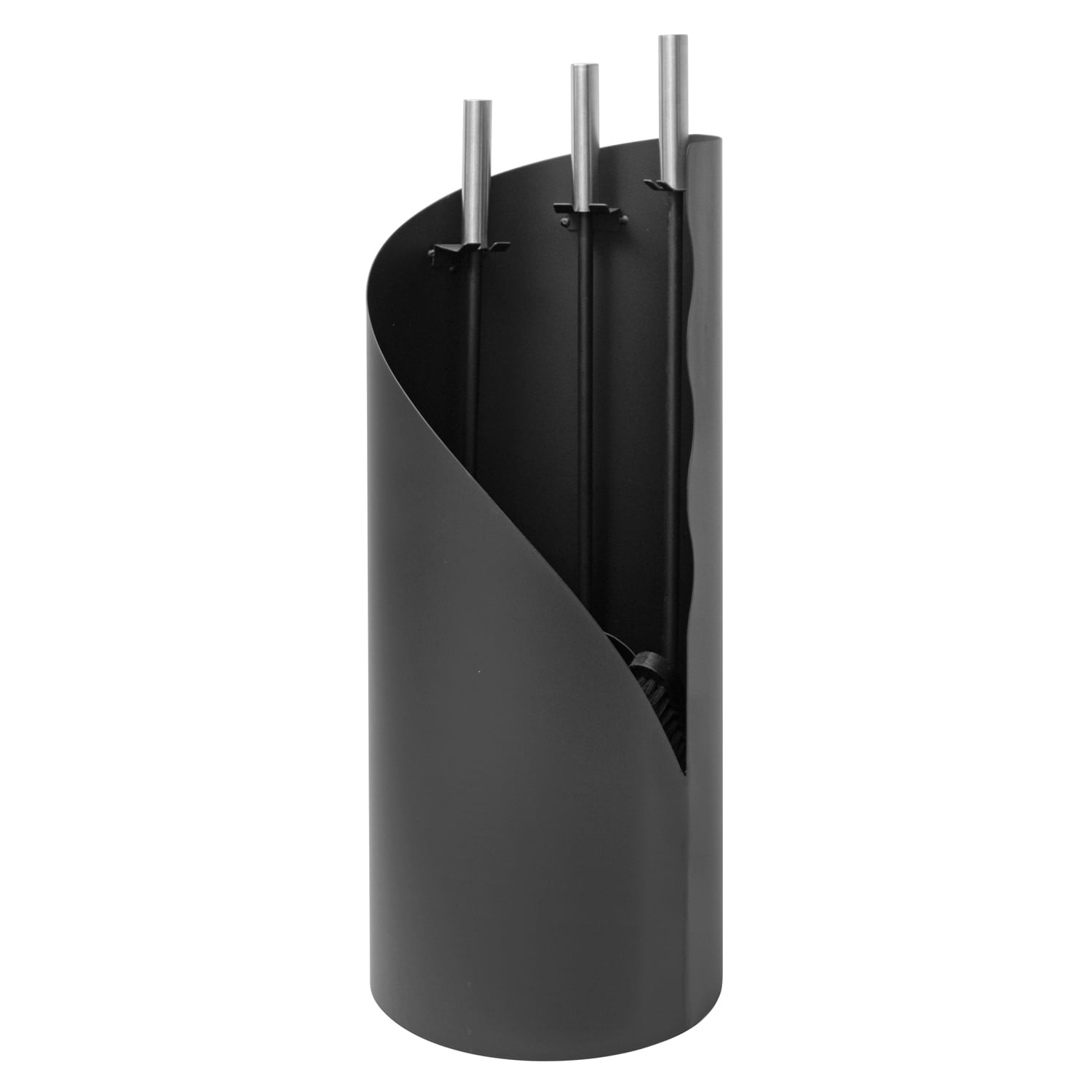 Raik 3-teilig, schwarz, Edelstahlgriffe, 61 cm