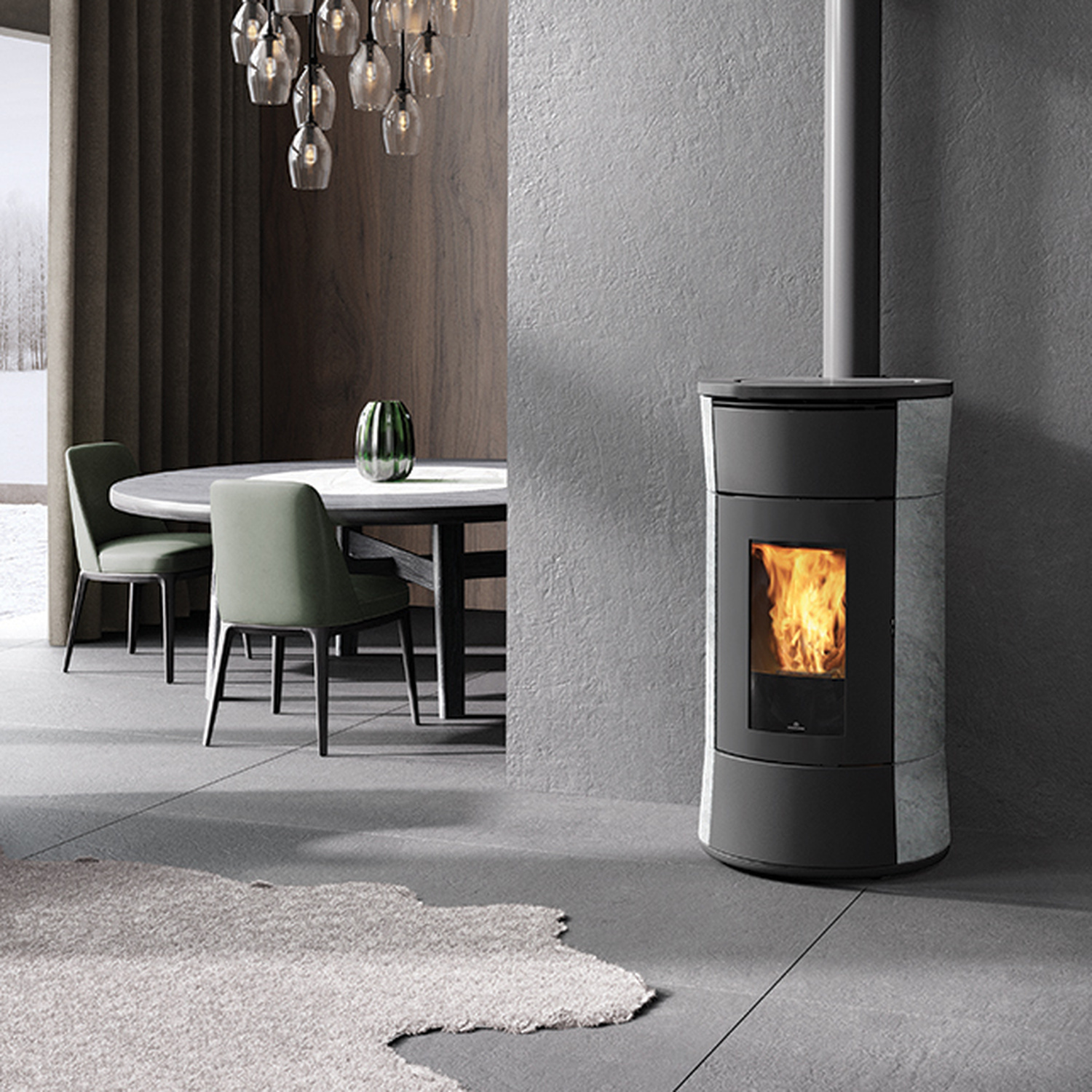 Edilkamin Cherie 11++ Evo Pelletofen Coax Speckstein