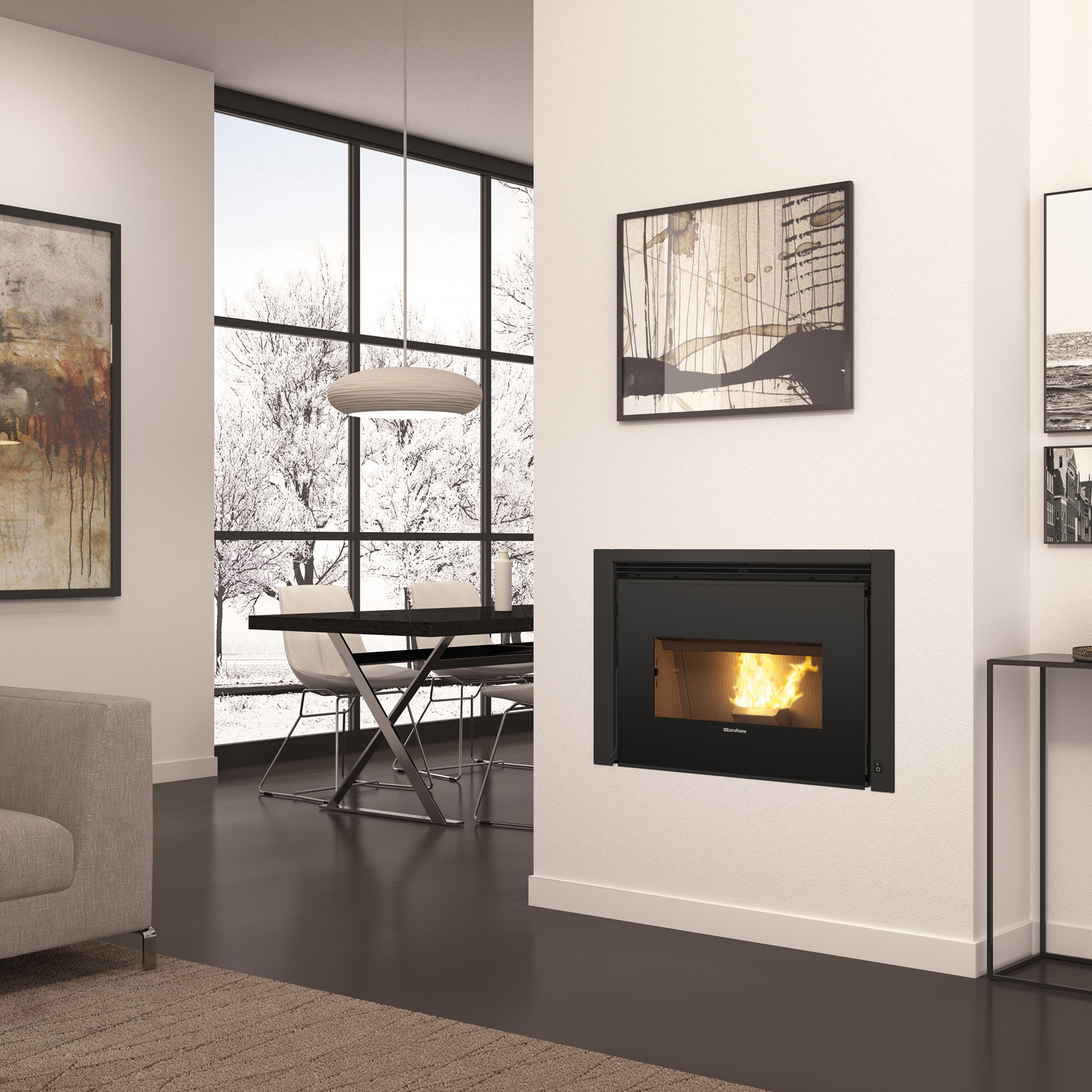 Extraflame Comfort P85 Plus Pelleteinsatz Schwarz