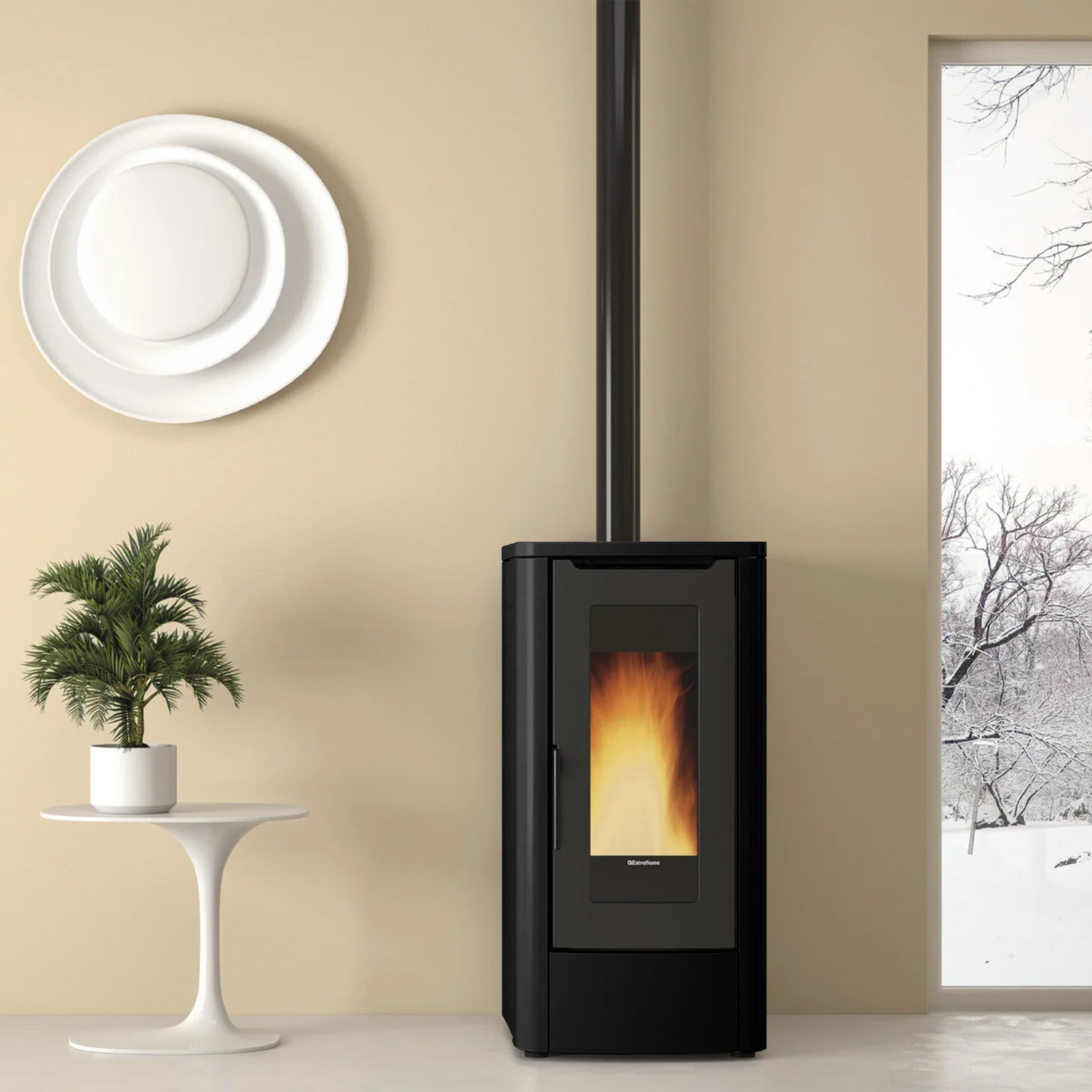 Extraflame TEOREMA PLUS AD - noir poêle à granulés