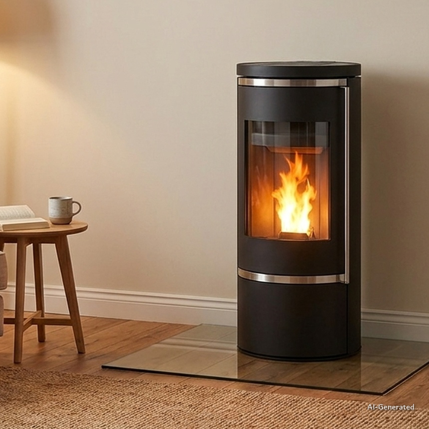 Oranier Carus Aqua Next wasserführender Pelletofen 10 kW Stahl Schwarz