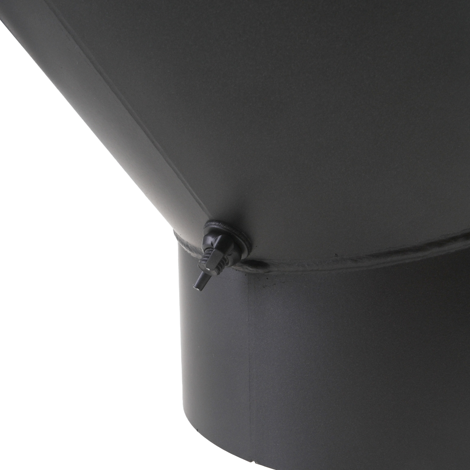 Raik Basic Rauchrohrbogen / Ofenrohr 180mm - 45° mit Tür schwarz
