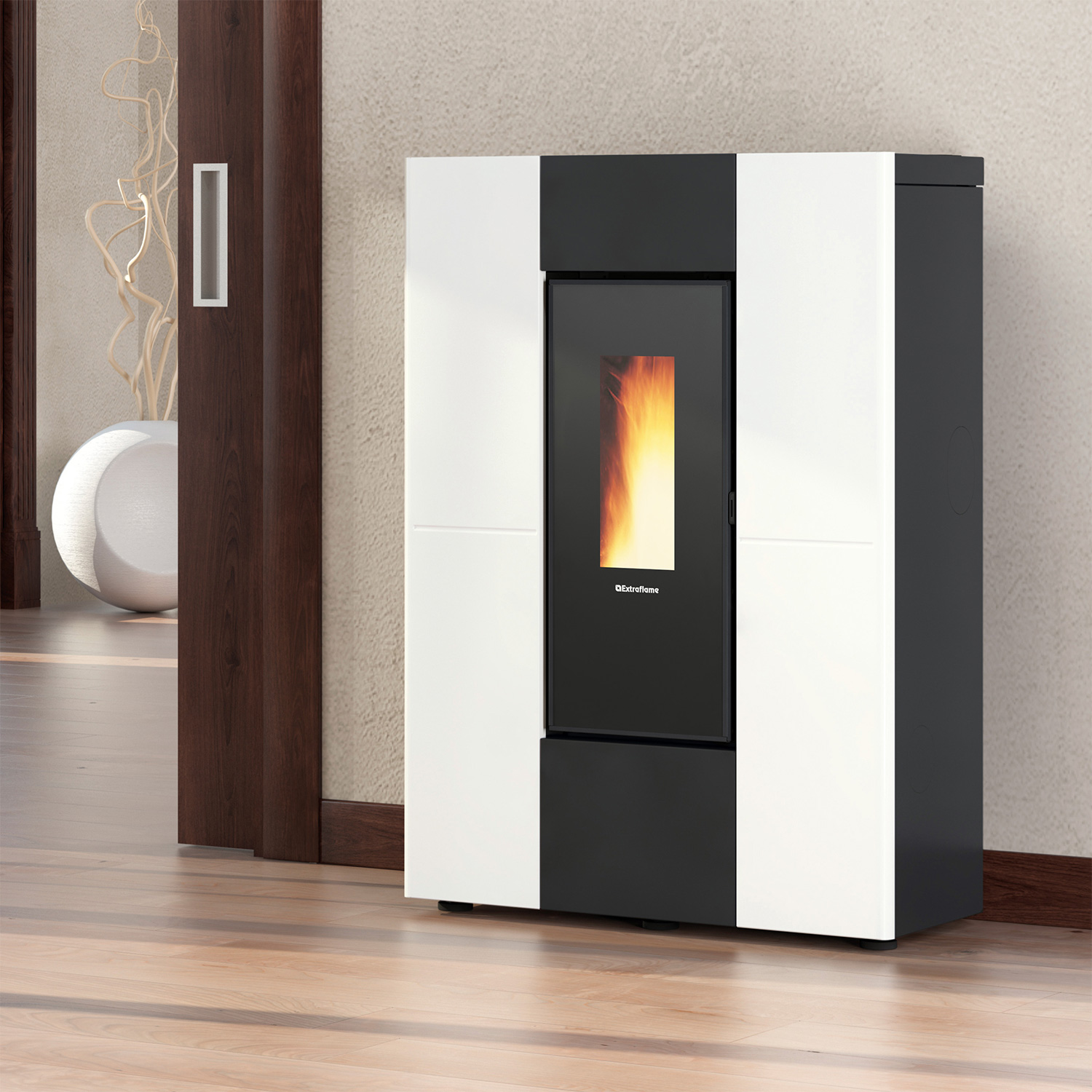 Extraflame Marilena Plus 5.0.16 Pelletofen Stahl Weiss