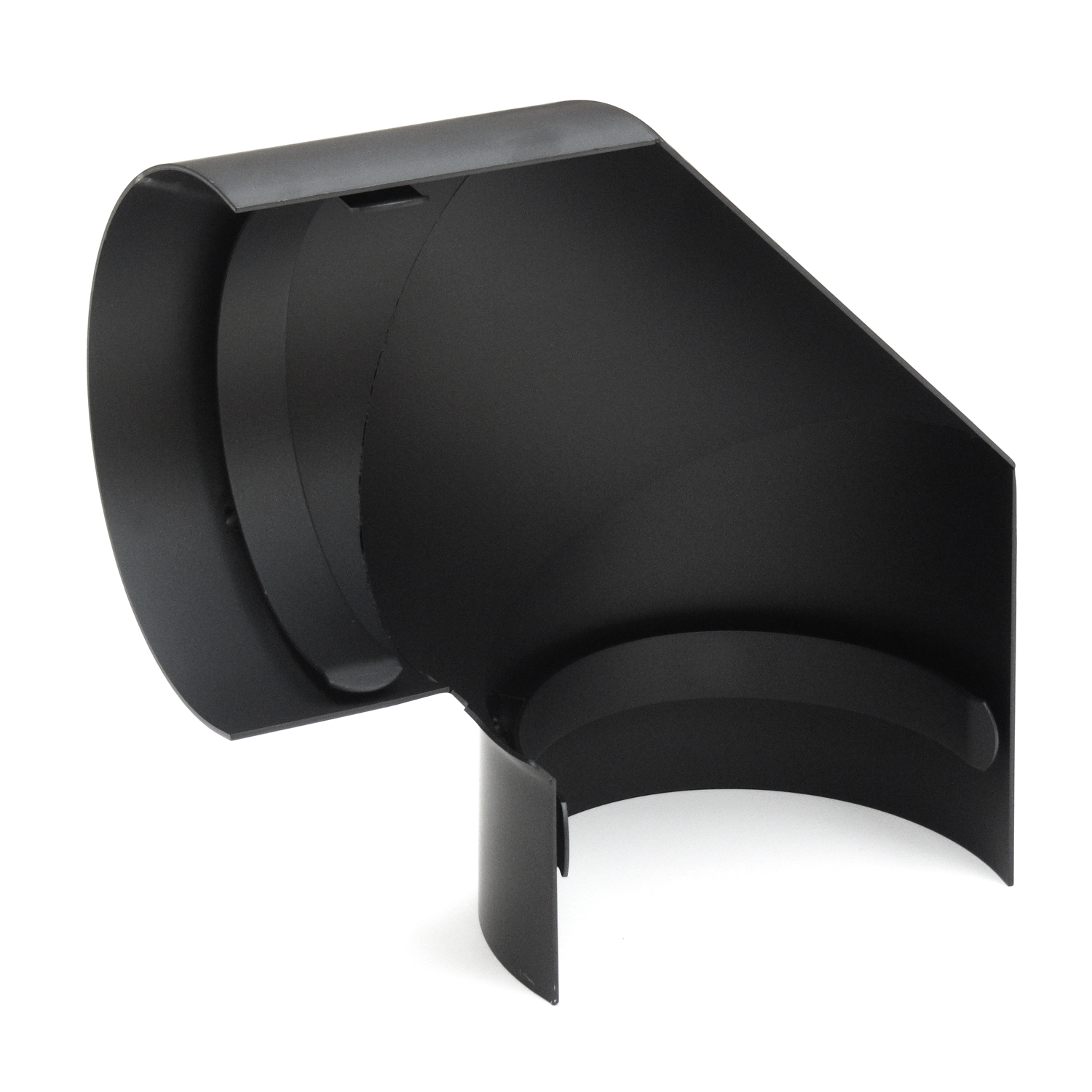 Raik Basic Thermoschild 160mm schwarz seitlich für 3teiligen Bogen 90° für Rauchrohr / Ofenrohr