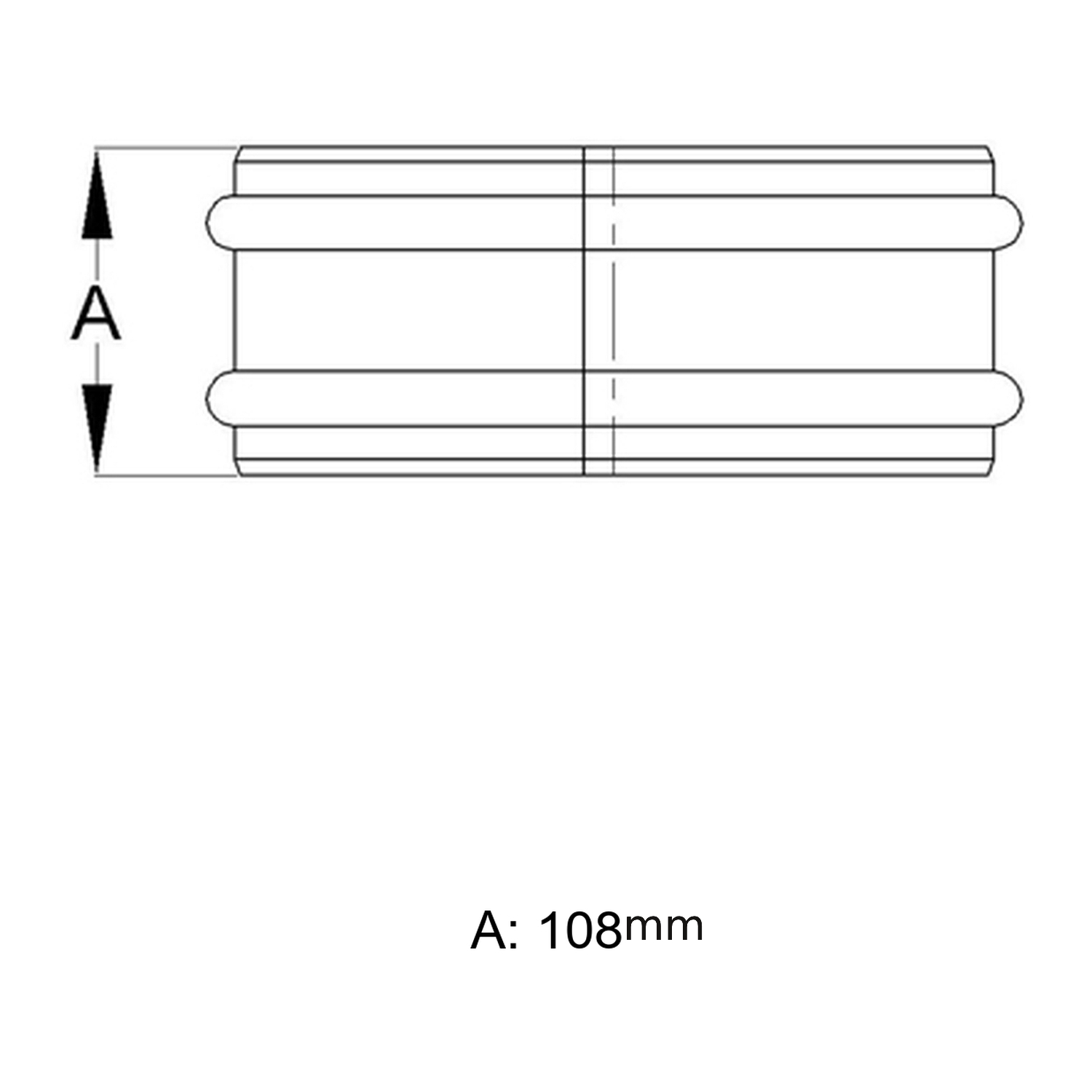 Schiedel Klemmband statisch B=108 mm für Ø200 mm glänzend