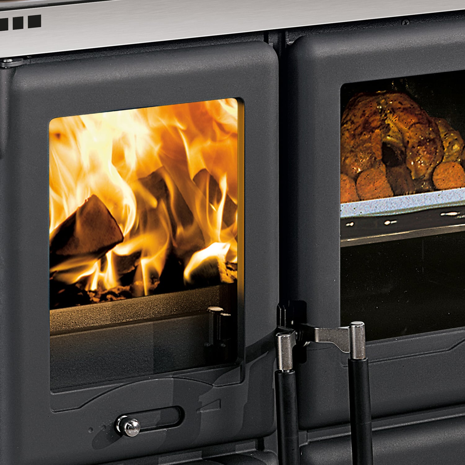 La Nordica Rosa XXL.16 cuisinière à bois acier anthracite-noir