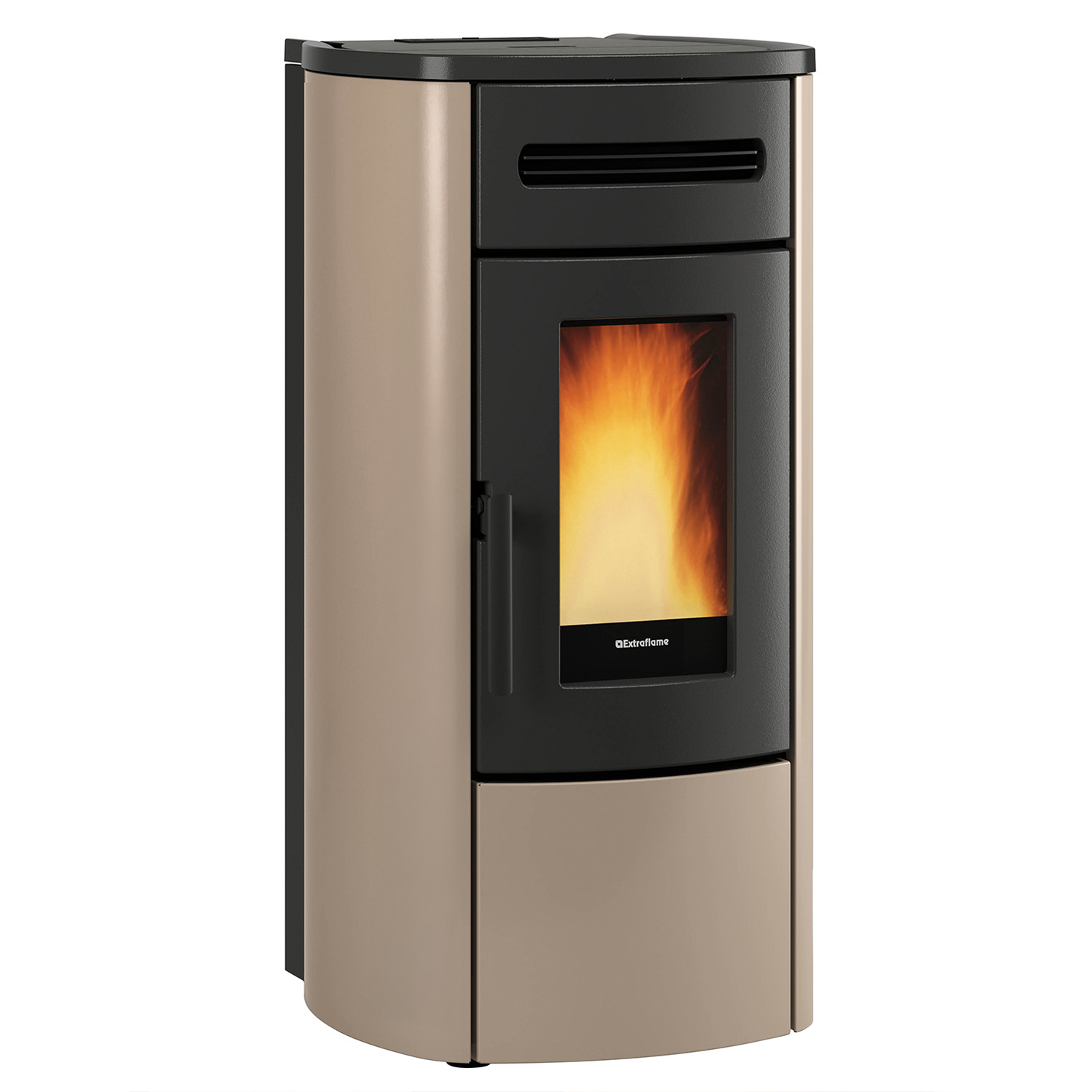 Extraflame GUENDA IDRO 5.0 - Taupe Matt wassergeführter Pelletofen EVOLUTION LINE