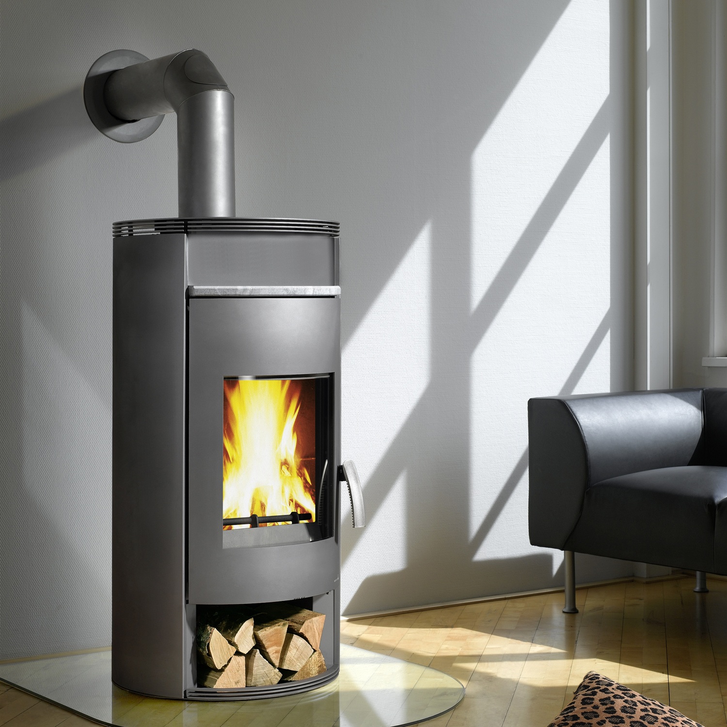Wamsler Auron Kaminofen 6 kW grau mit Speichersteinen