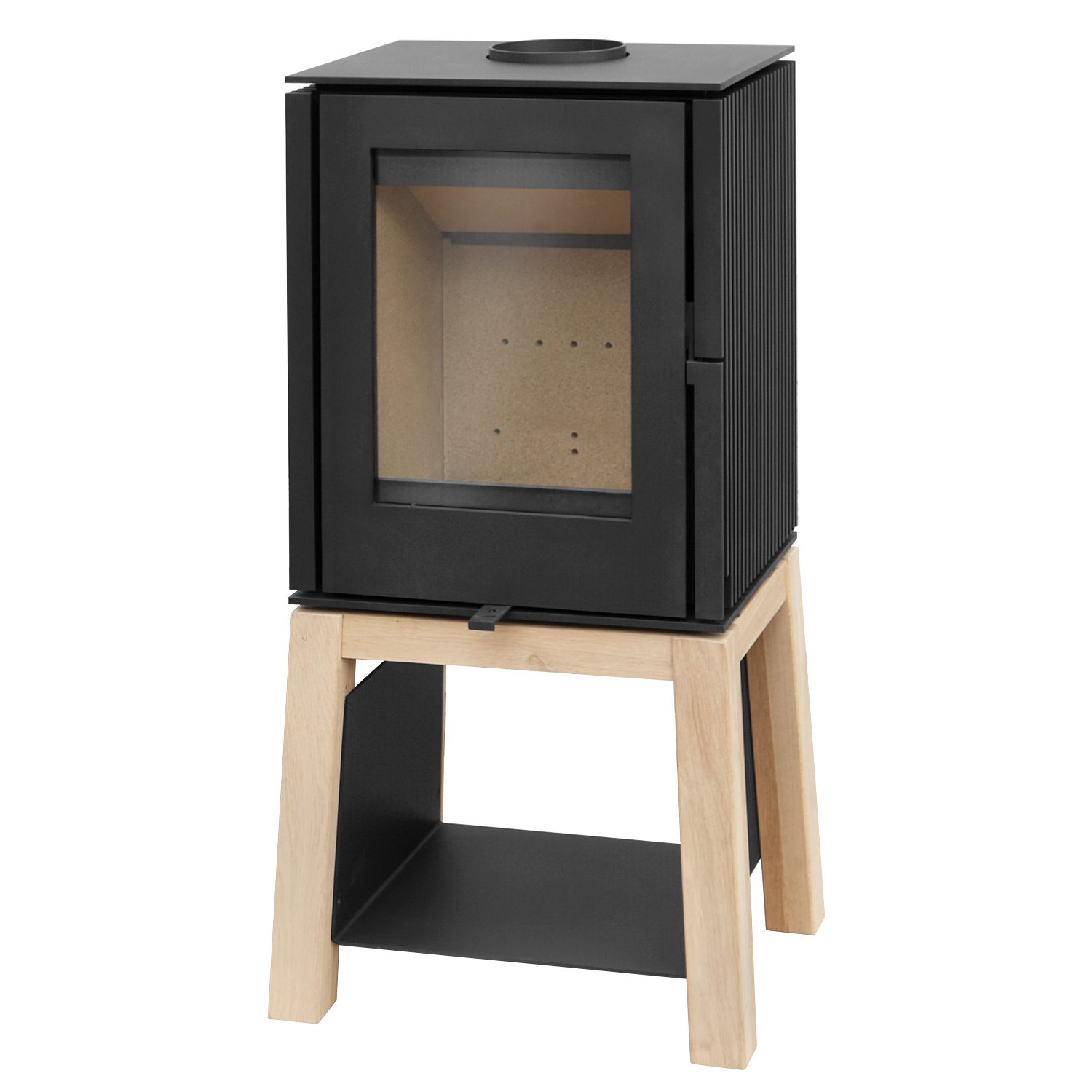 Schmitzker Cuby Kaminofen mit Holzsockel