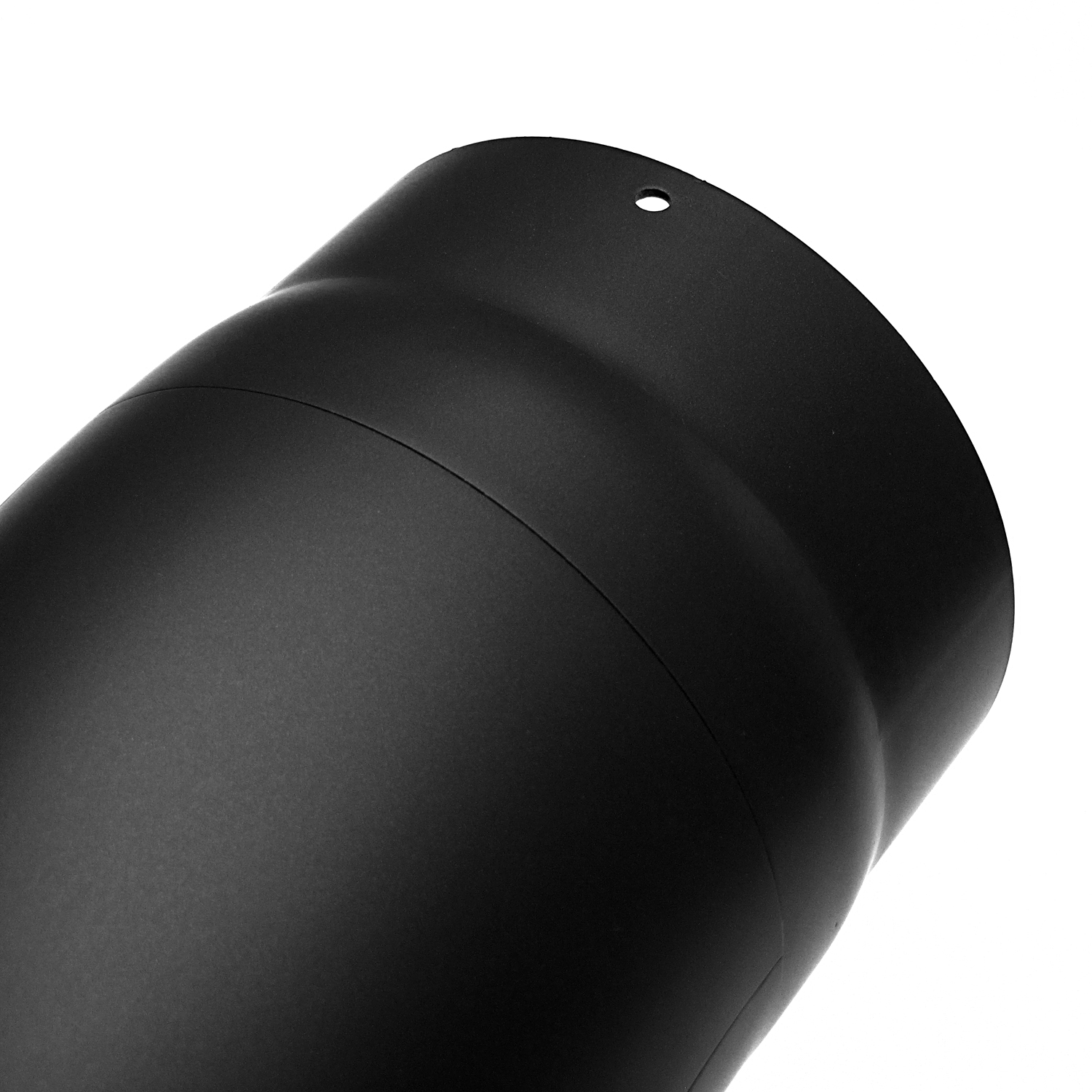 Raik Basic Rauchrohrbogen 150mm schwarz 90° gezogen mit Tür für Rauchrohr / Ofenrohr