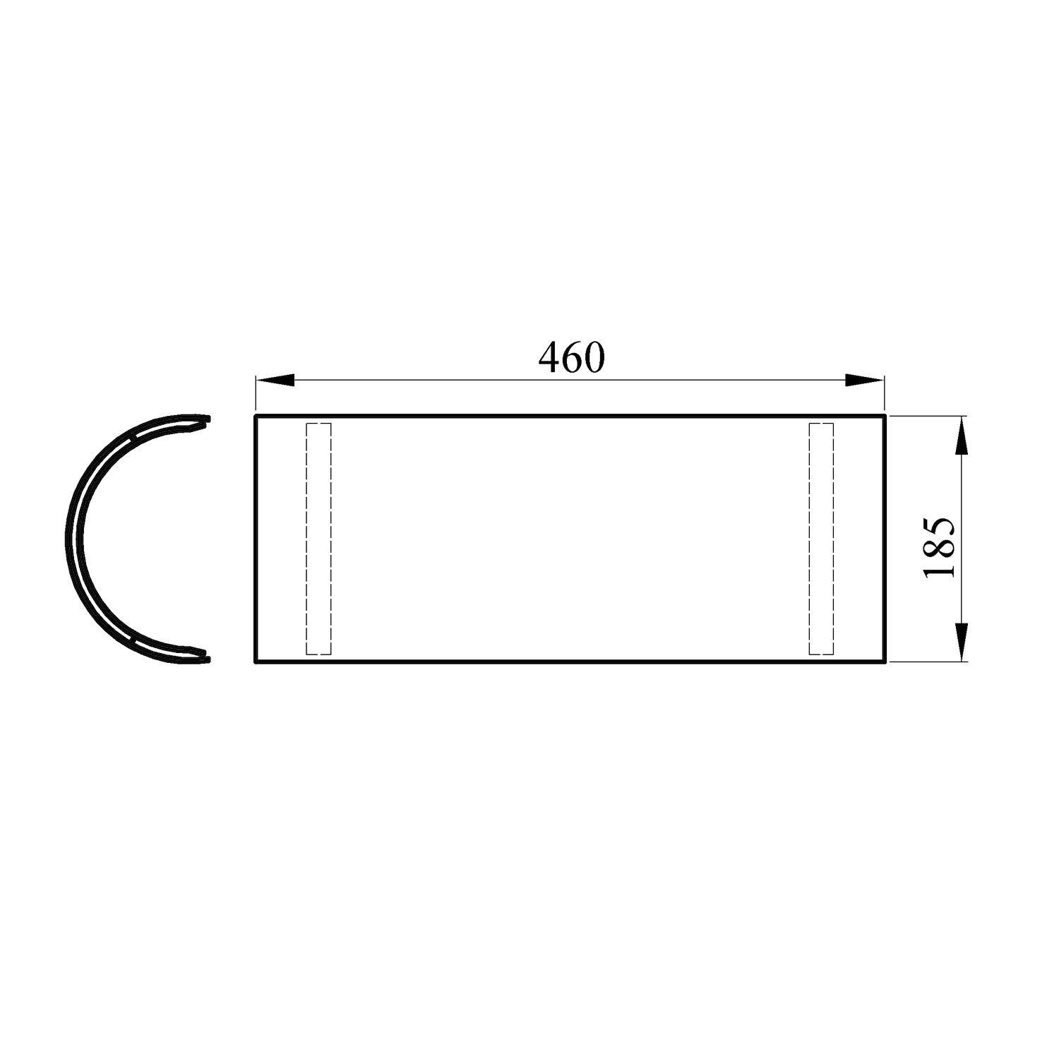 Raik Basic Thermoschild 150mm schwarz L: 460mm für Rauchrohr / Ofenrohr