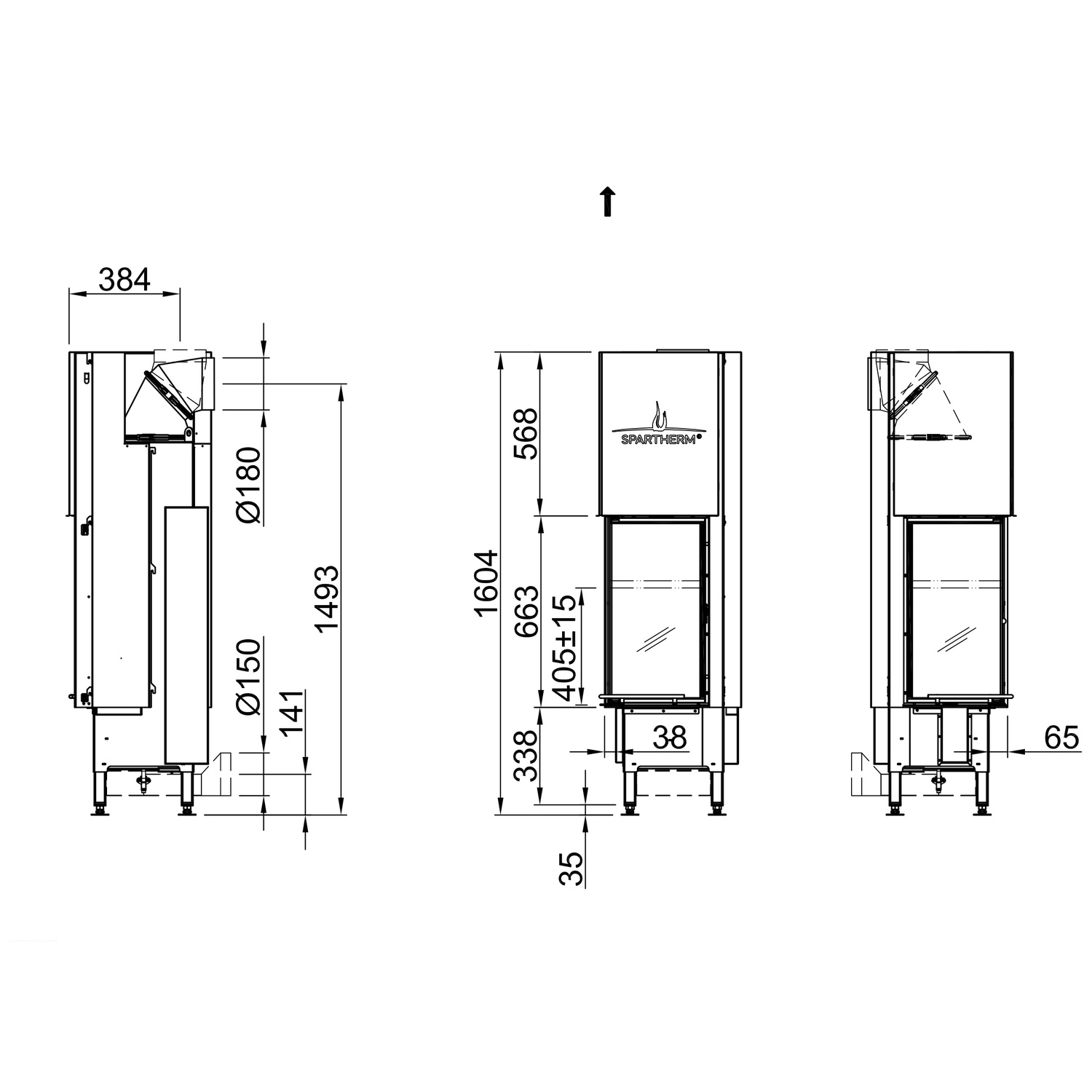 Spartherm Arte 2LRh-66 Kamineinsatz 180 mm RR