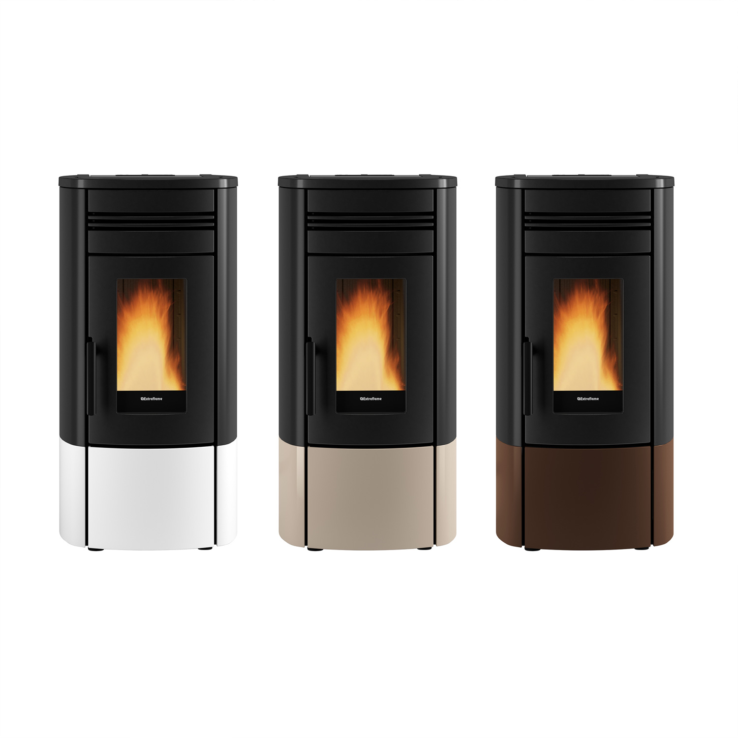 Extraflame Evolution Line Noris Plus poêle à granulés acier bronze