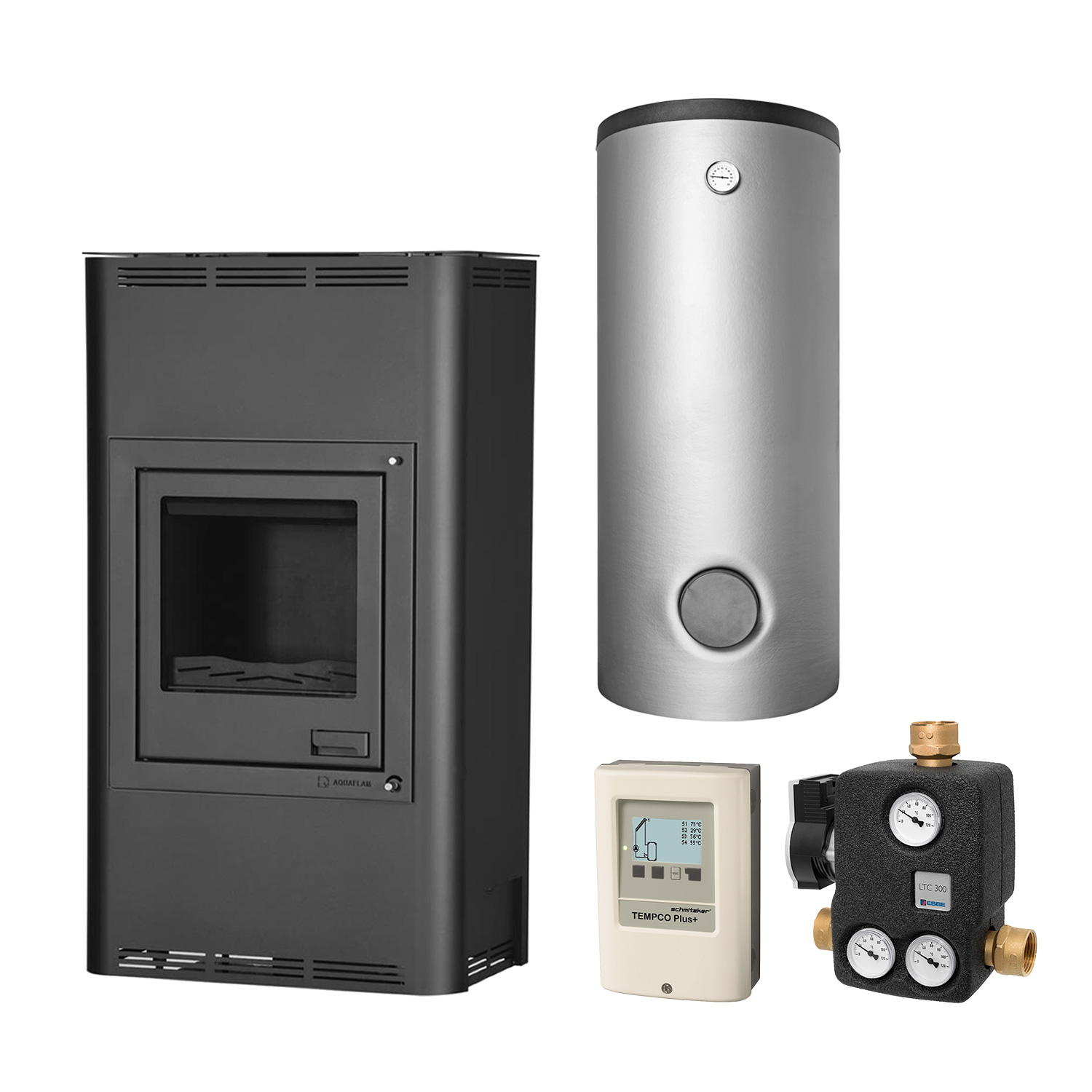Aquaflam 17 Basic Black Set + Pufferspeicher TPSM 825