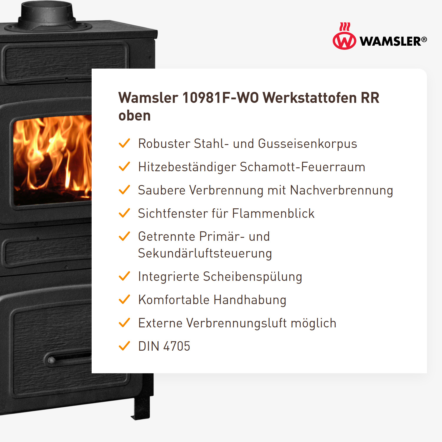 Wamsler 10981F-WO Werkstattofen RR oben