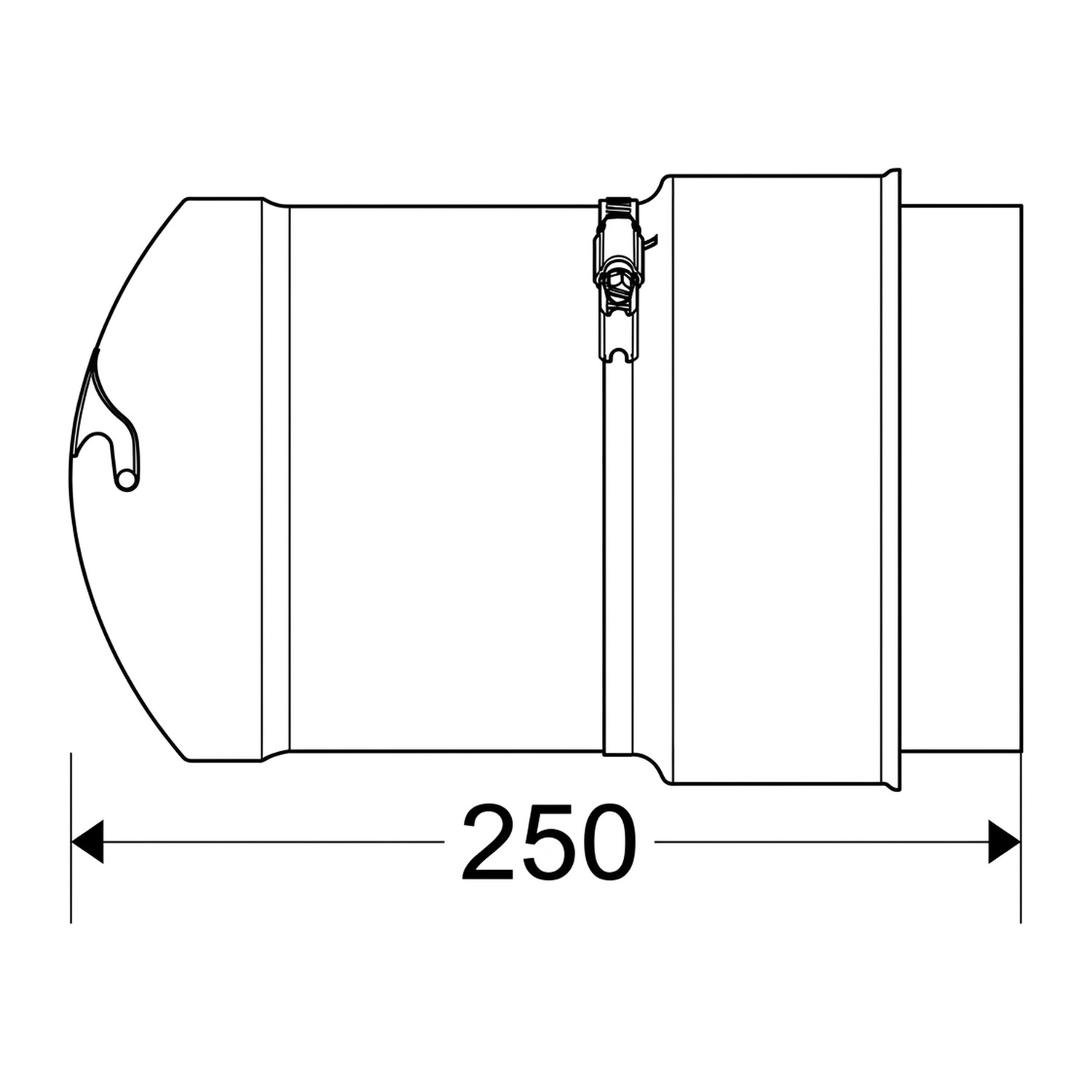 Schiedel Anschlussfutter eingesteckt Ø 130 mm für PPL Ø 140 mm