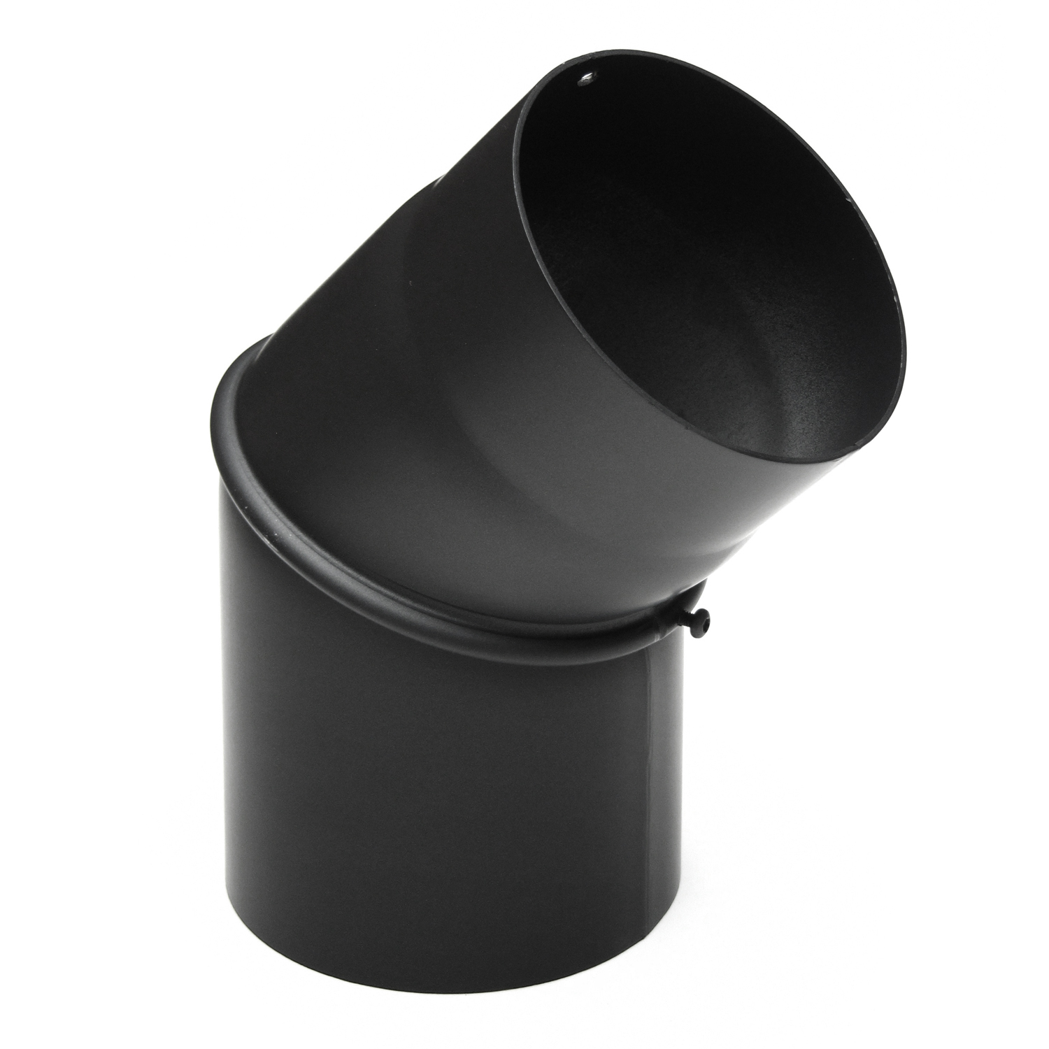 Raik Basic Rauchrohrbogen 180mm schwarz 0–45° ohne Tür für Rauchrohr / Ofenrohr