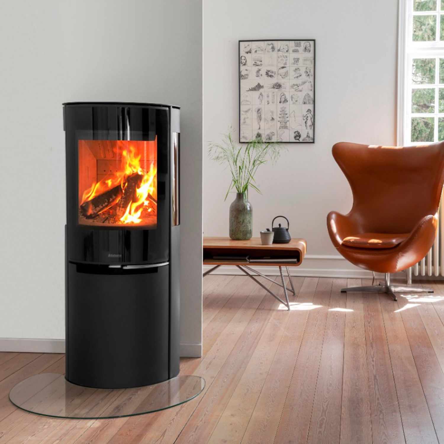 Aduro H3 Lux Hybridofen Schwarz
