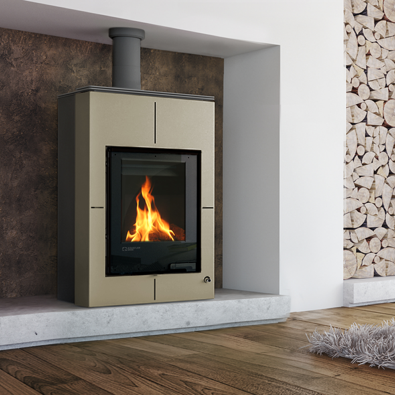 Aquaflam Vario Saporo Kaminofen Olive