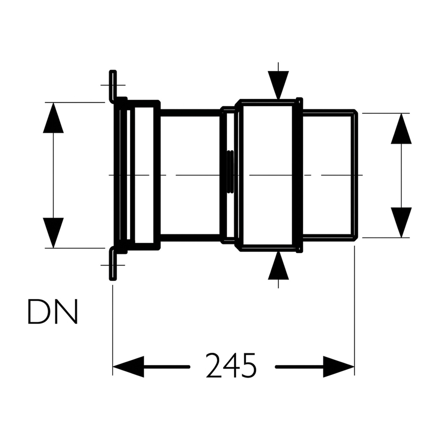 Schiedel Anschlussfutter kürzbar Ø 150 mm für PPL Ø 140 mm