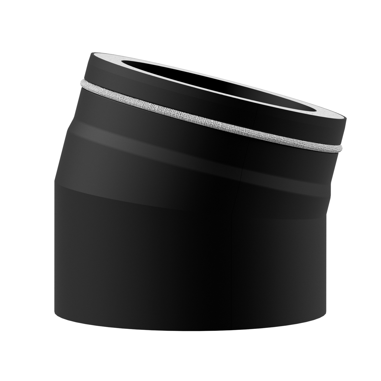 Raik Lifestyle DUO Rauchrohrbogen 180mm schwarz 15° für Rauchrohr / Ofenrohr
