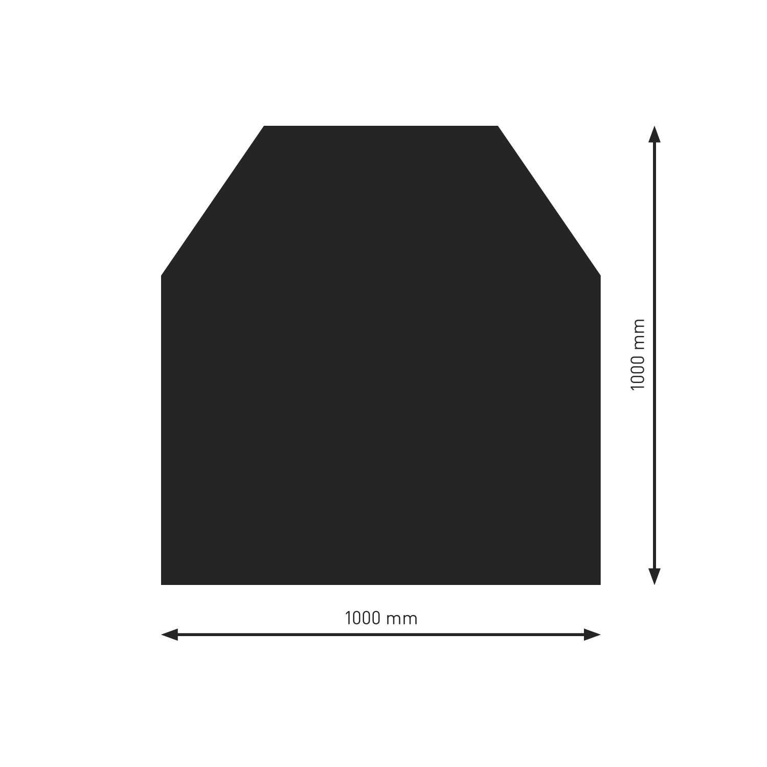 Raik Plaque de protection de sol B2 hexagonale noire thermolaquée 1000 x 1000 mm