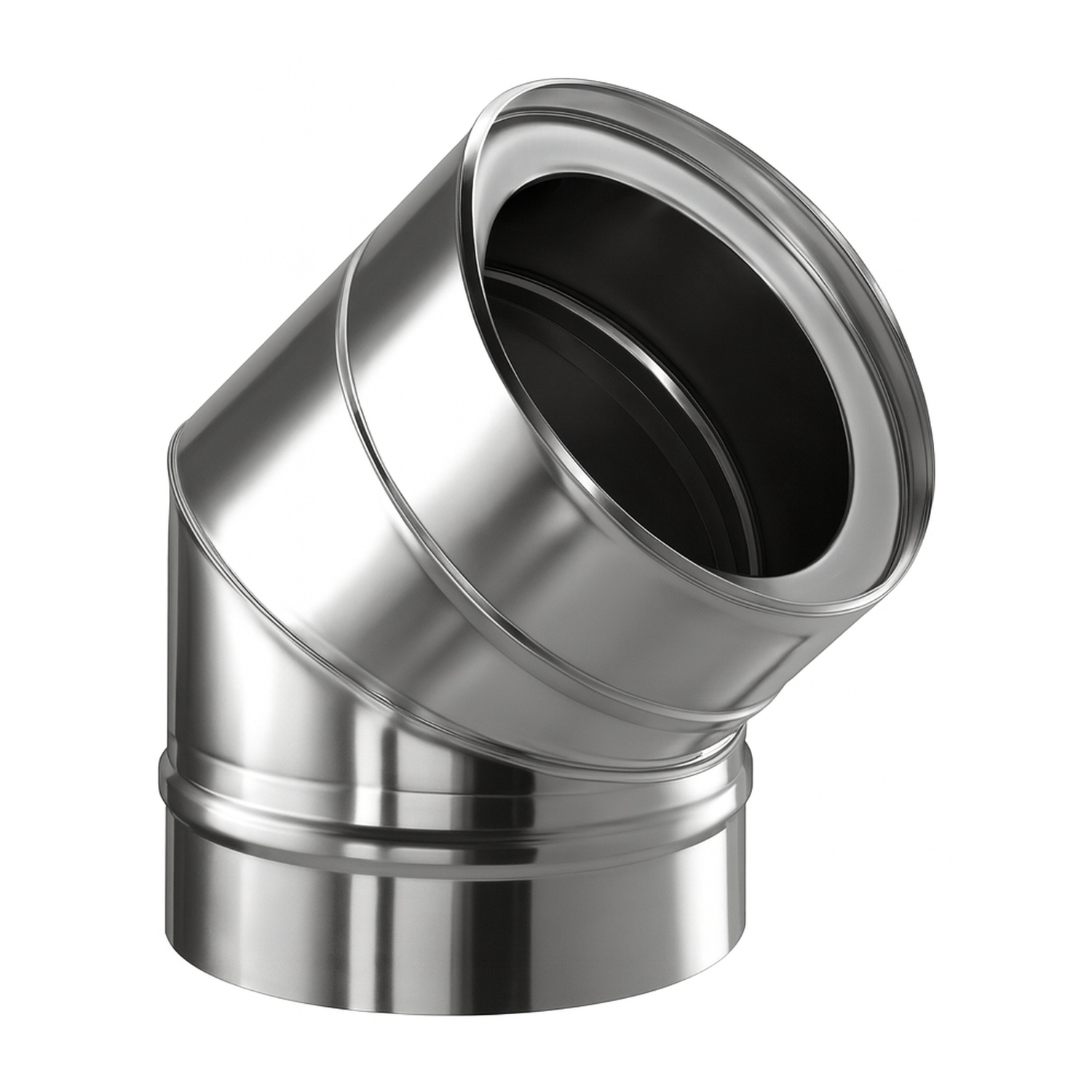 Schiedel ICS Bogen 30° Ø180 mm doppelwandig glänzend