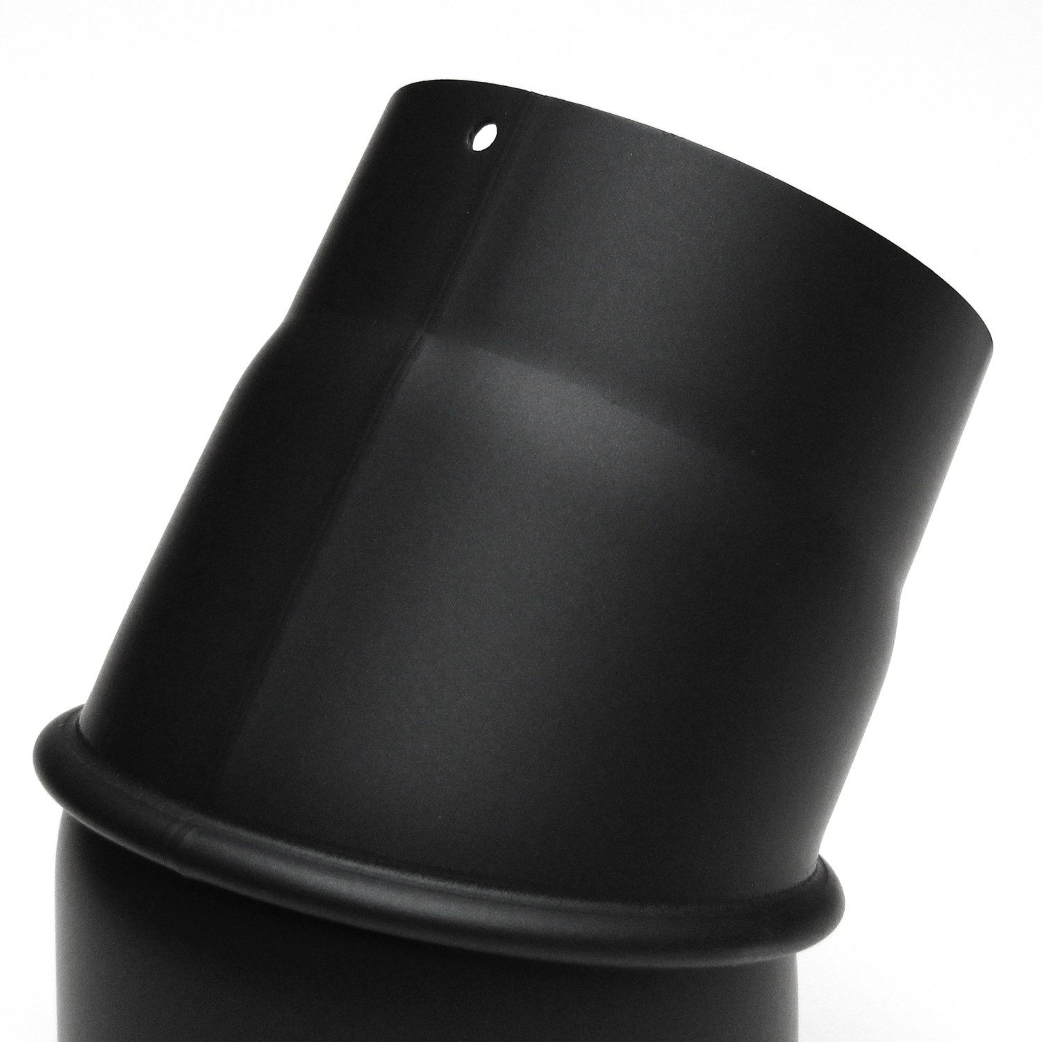 Raik Basic Rauchrohrbogen 180mm schwarz 0–45° ohne Tür für Rauchrohr / Ofenrohr