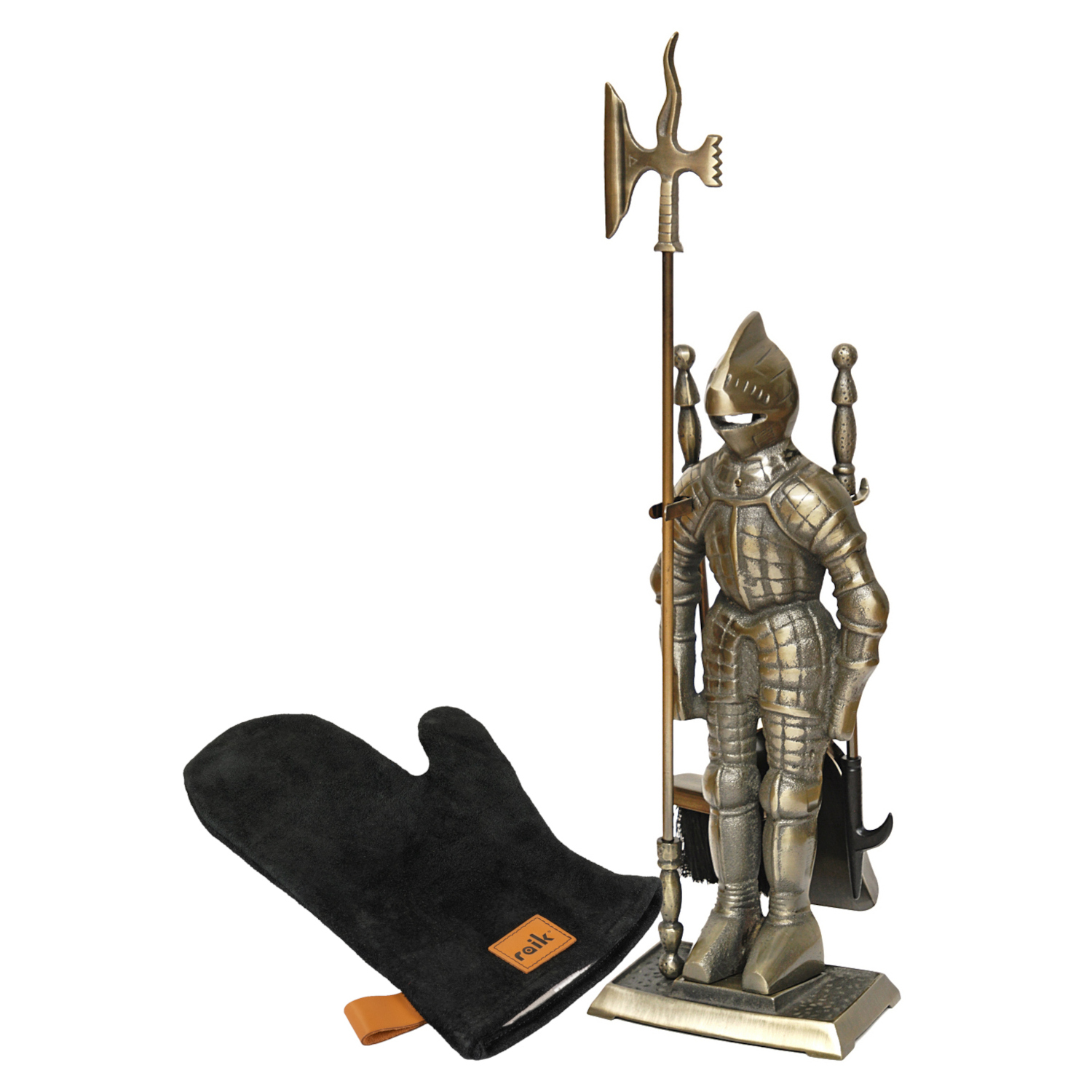 Raik Kaminbesteck Ritter Kunibert + Ofenhandschuh